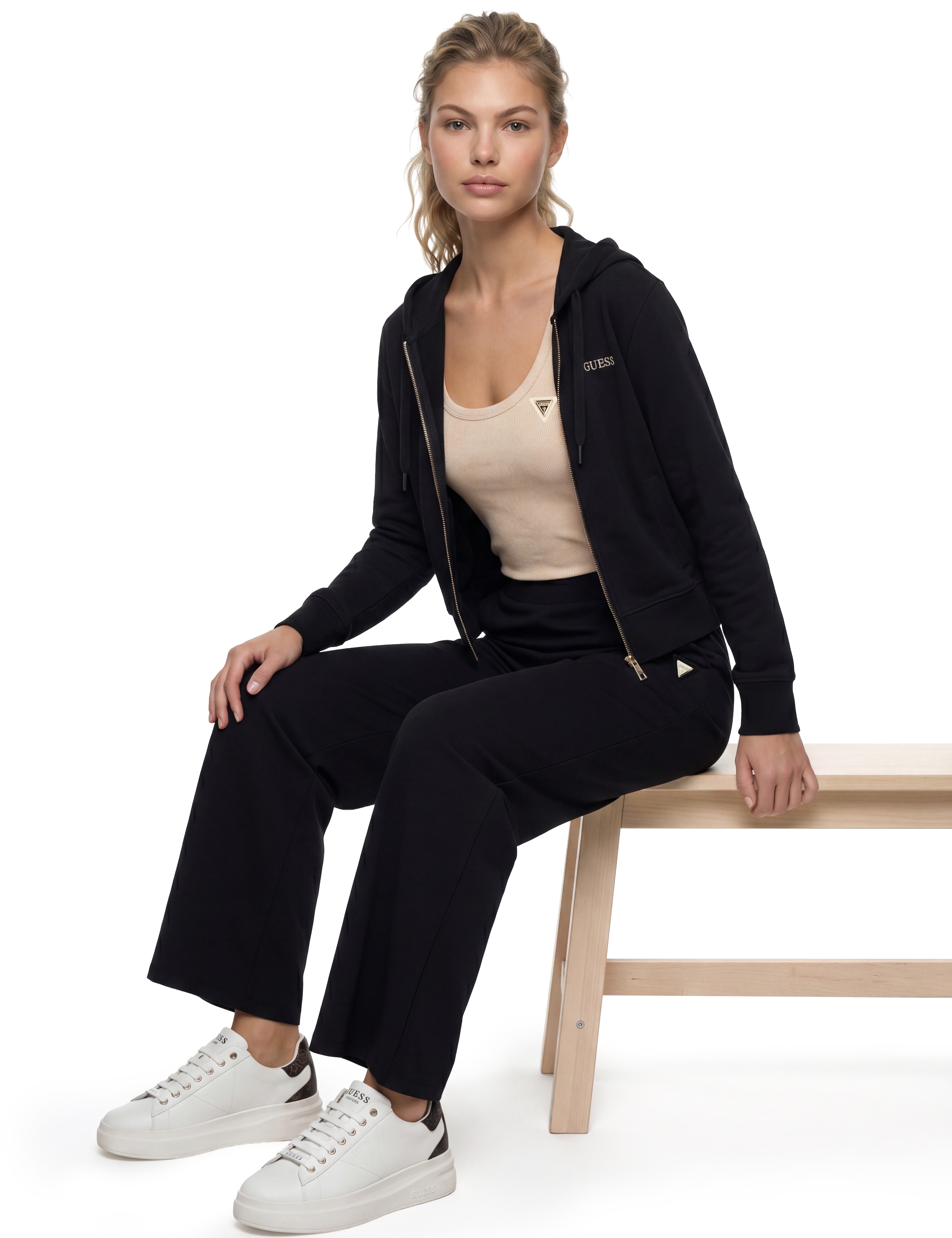 Guess Débardeur »COLETTE RIB TANK« aus Rippstrick, Viskosemix