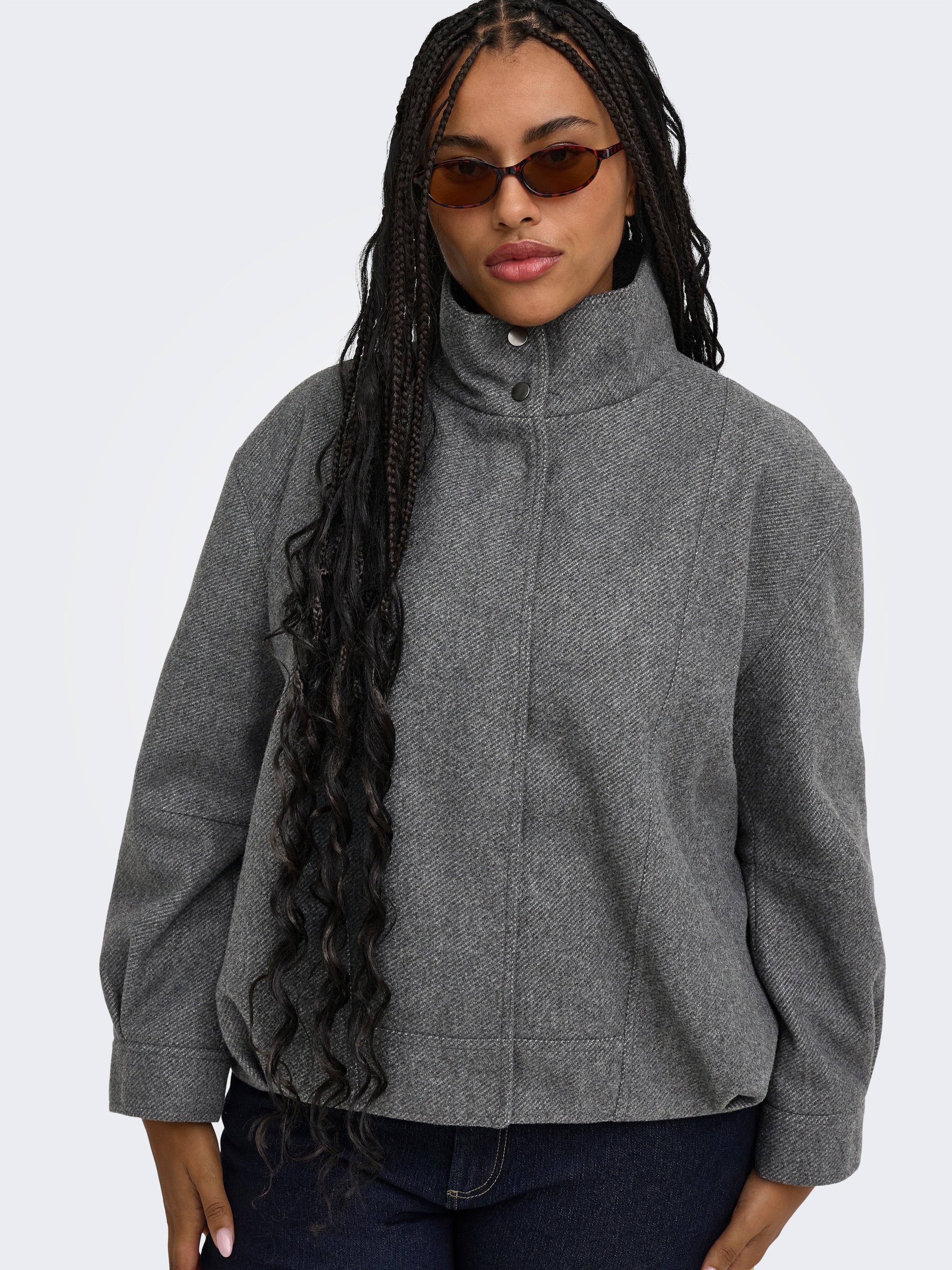 ONLY CARMAKOMA Veste bomber »CARASTA HIGH COLLAR BOMBER JACKET OTW« Kunstfaser