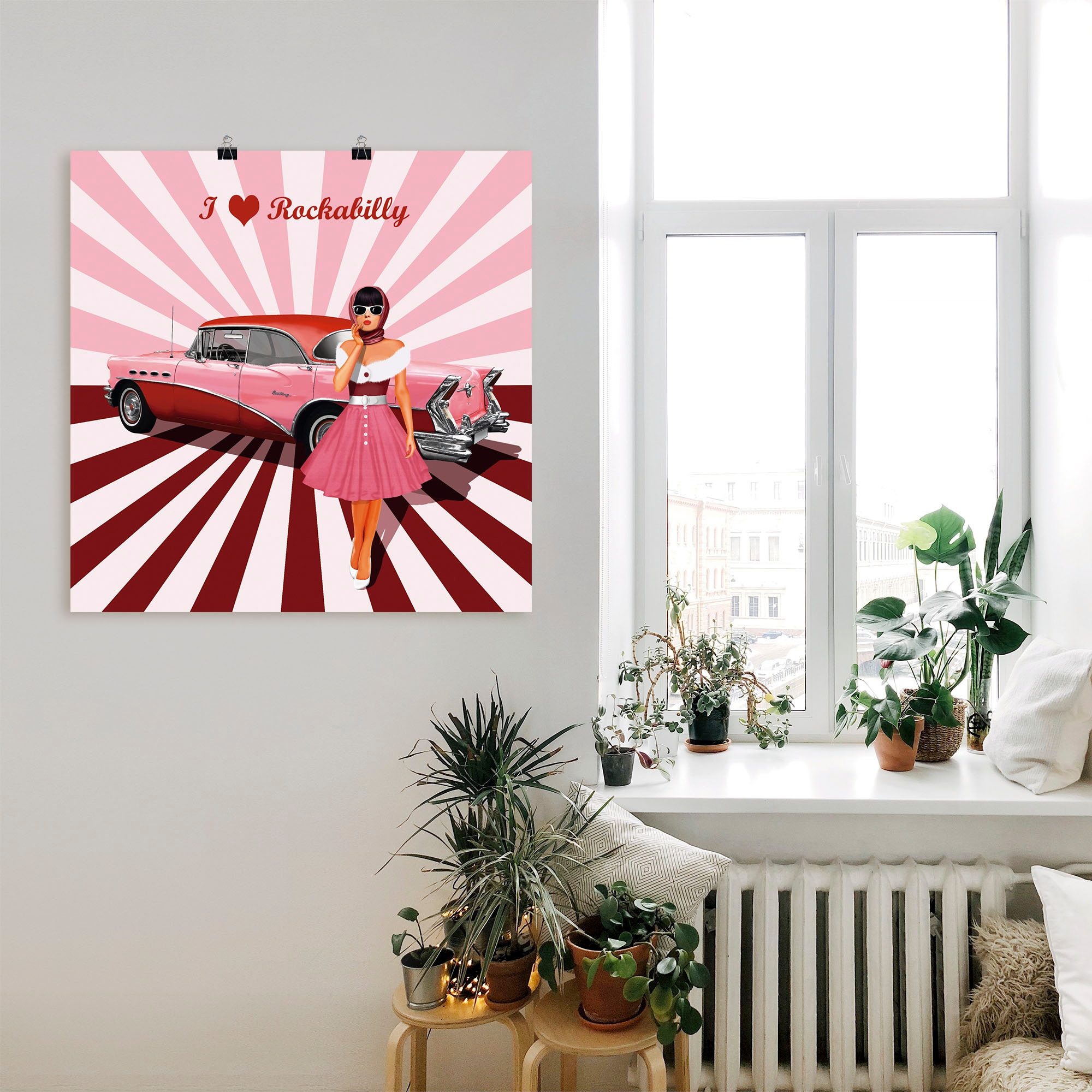 Artland Wandbild »Ich liebe Rockabilly« Ausstellungsplakate 1 Stk. tlg. als Leinwandbild, Poster in verschied. Grössen