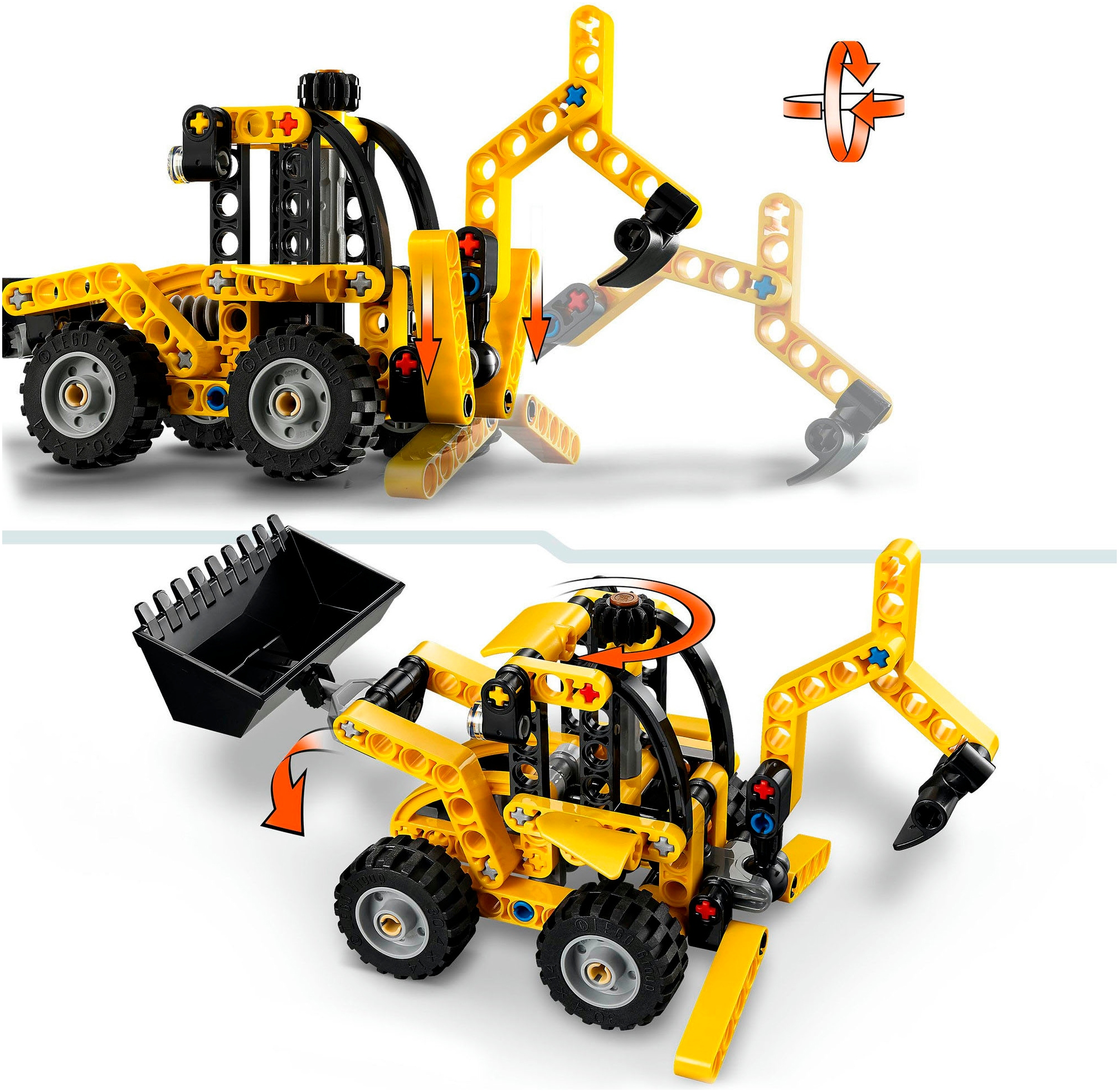 LEGO® Konstruktionsspielsteine »Baggerlader (42197), LEGO Technic« Made in Europe