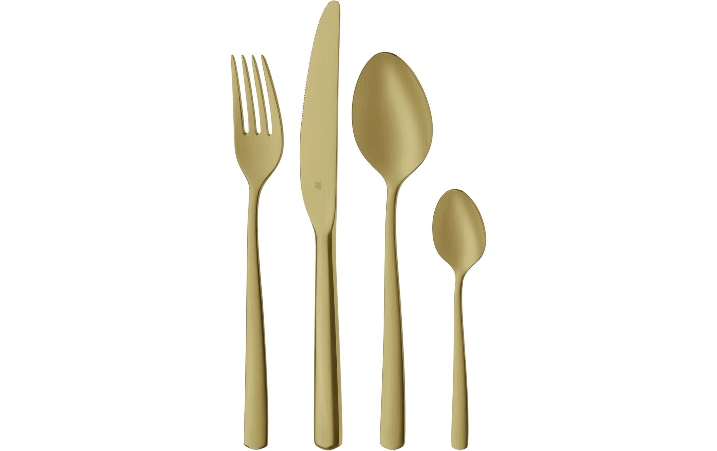 WMF Besteck-Set »Boston in edler Optik, ergonomische Haptik, Messer mit Wellenschliff« optimale Schärfe, rostfrei, edel, hochwertiger Besteckkasten