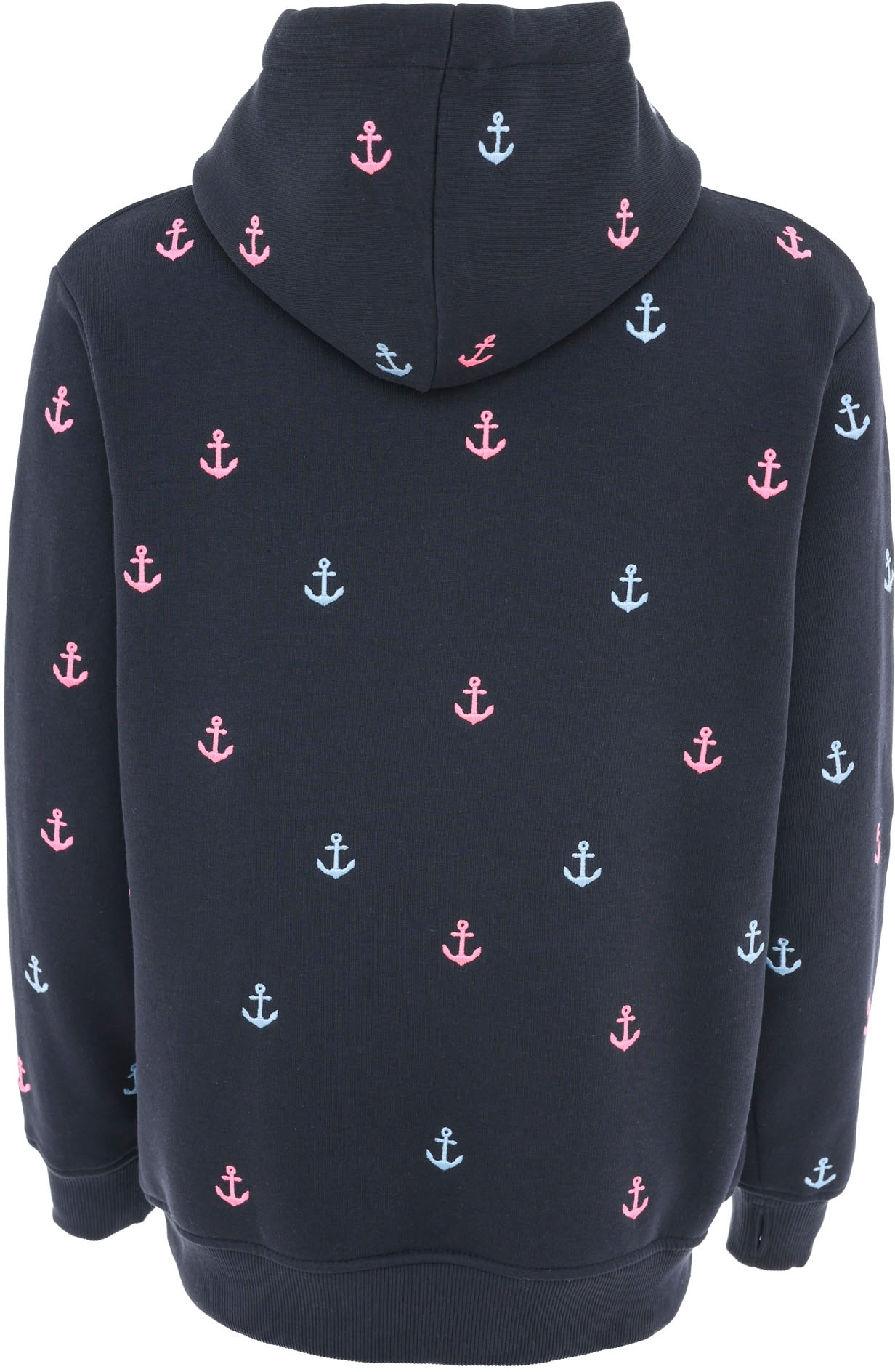 Zwillingsherz Hoodie »"Anker"« mit gestickten Ankern und Fronttasche