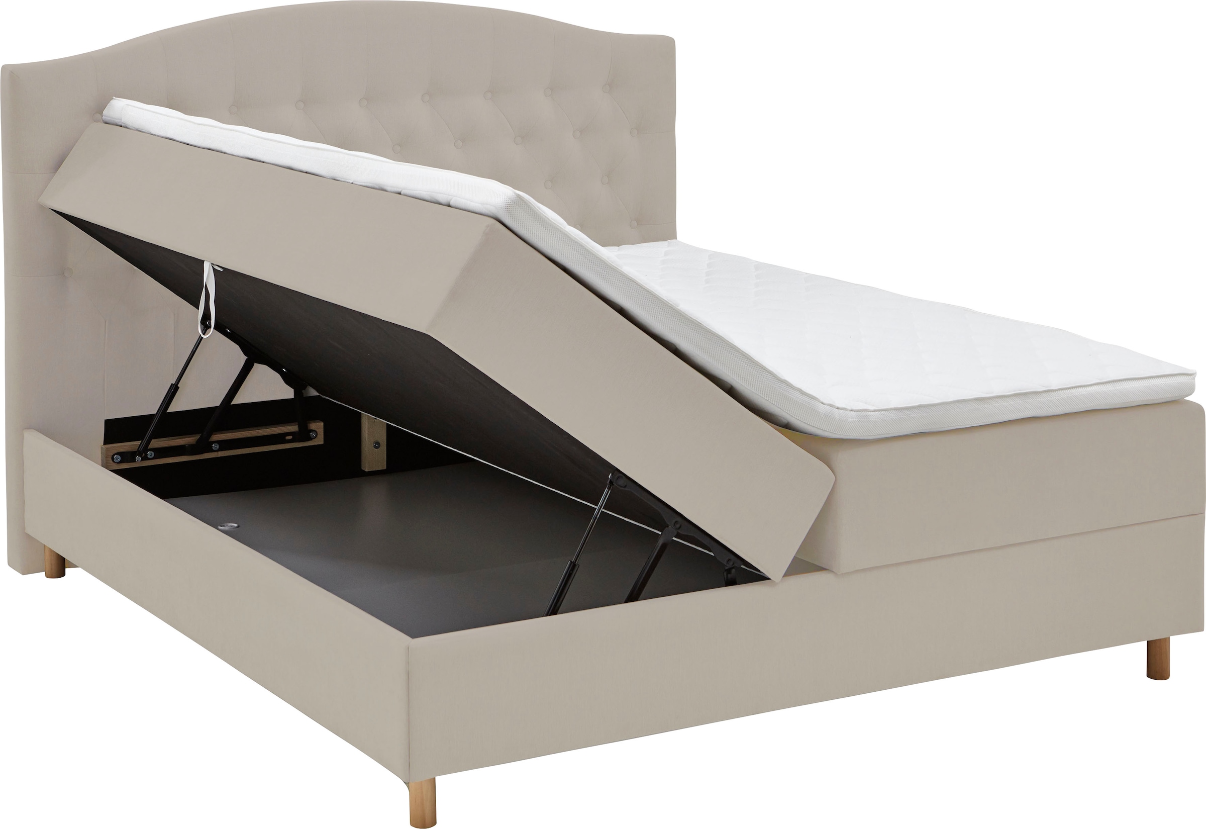 Home affaire Lit de boxe »Piemont« mit Bettkasten und Topper