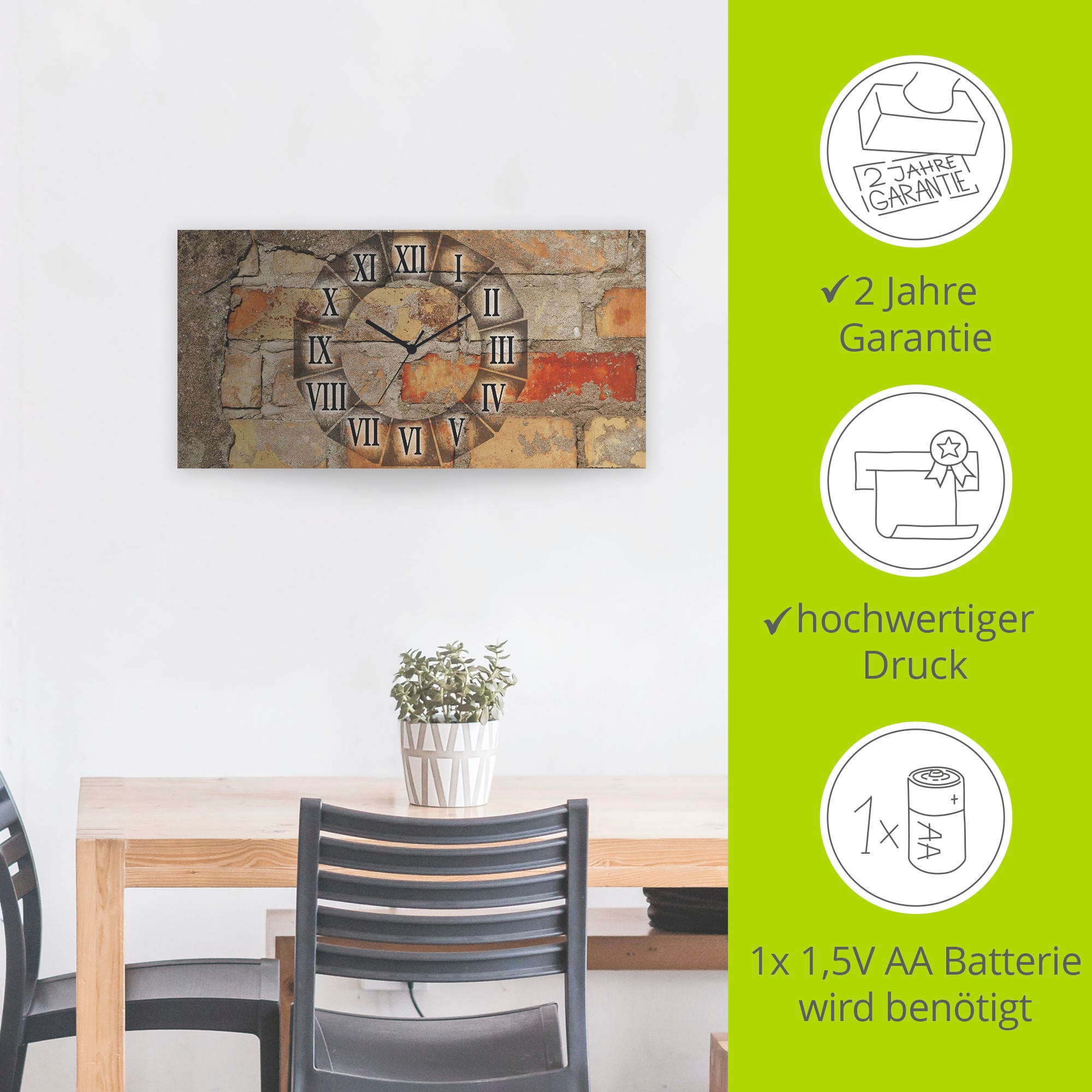 Artland Horloge murale »Antike Uhr« wahlweise mit Quarz- oder Funkuhrwerk, lautlos ohne Tickgeräusche