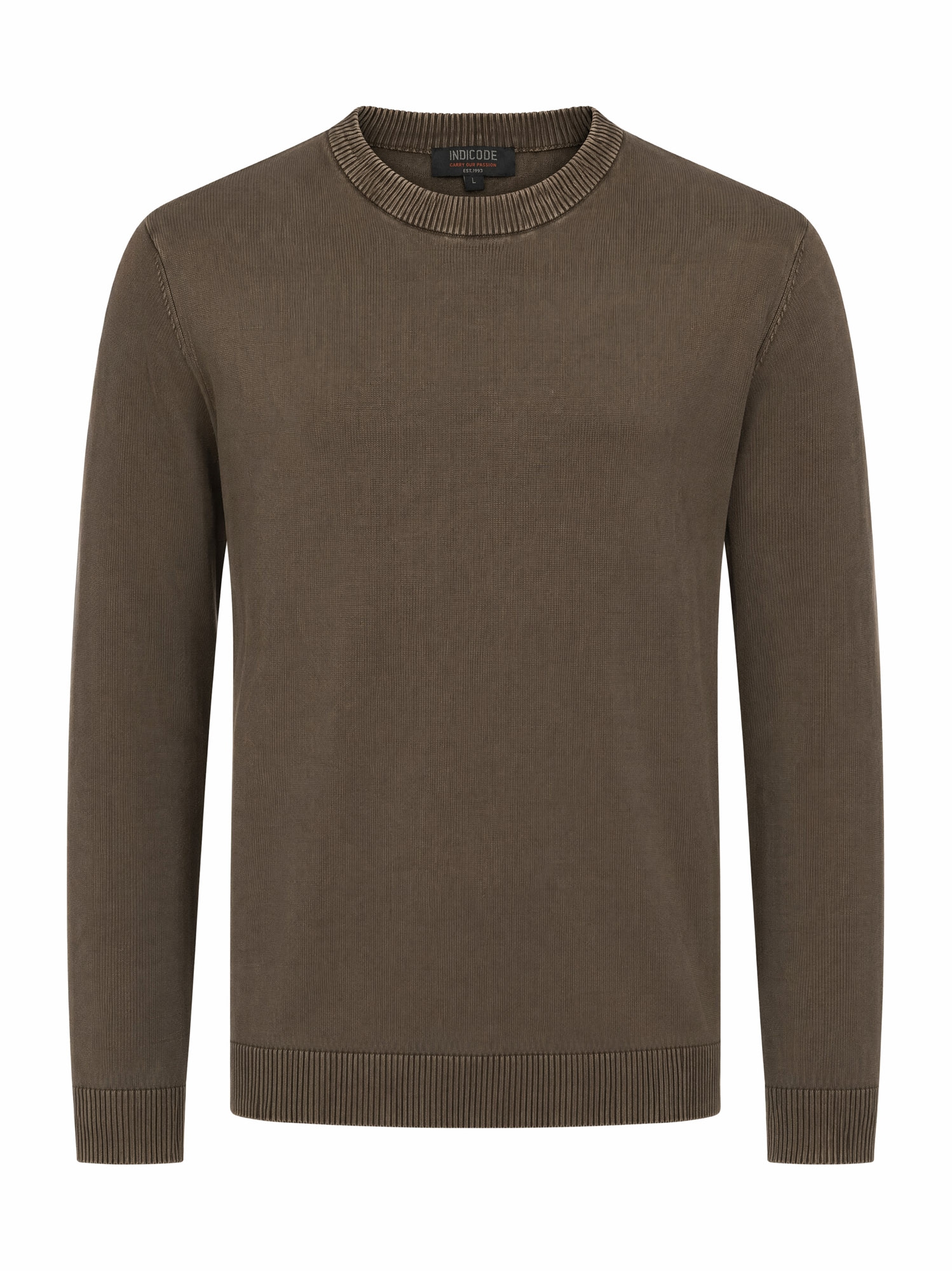 Indicode Rundhalspullover »INArkmill o-neck« Baumwolle, regular fit