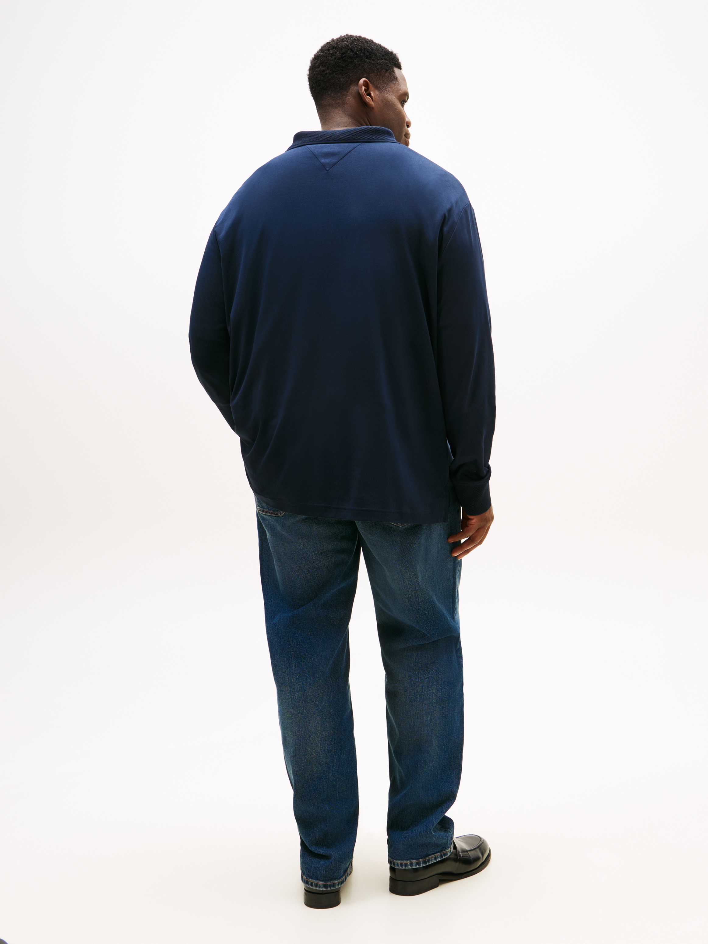 Tommy Hilfiger Big & Tall Langarm-Poloshirt »ZIP INTERLOCK POLO«, Grosse Grössen
