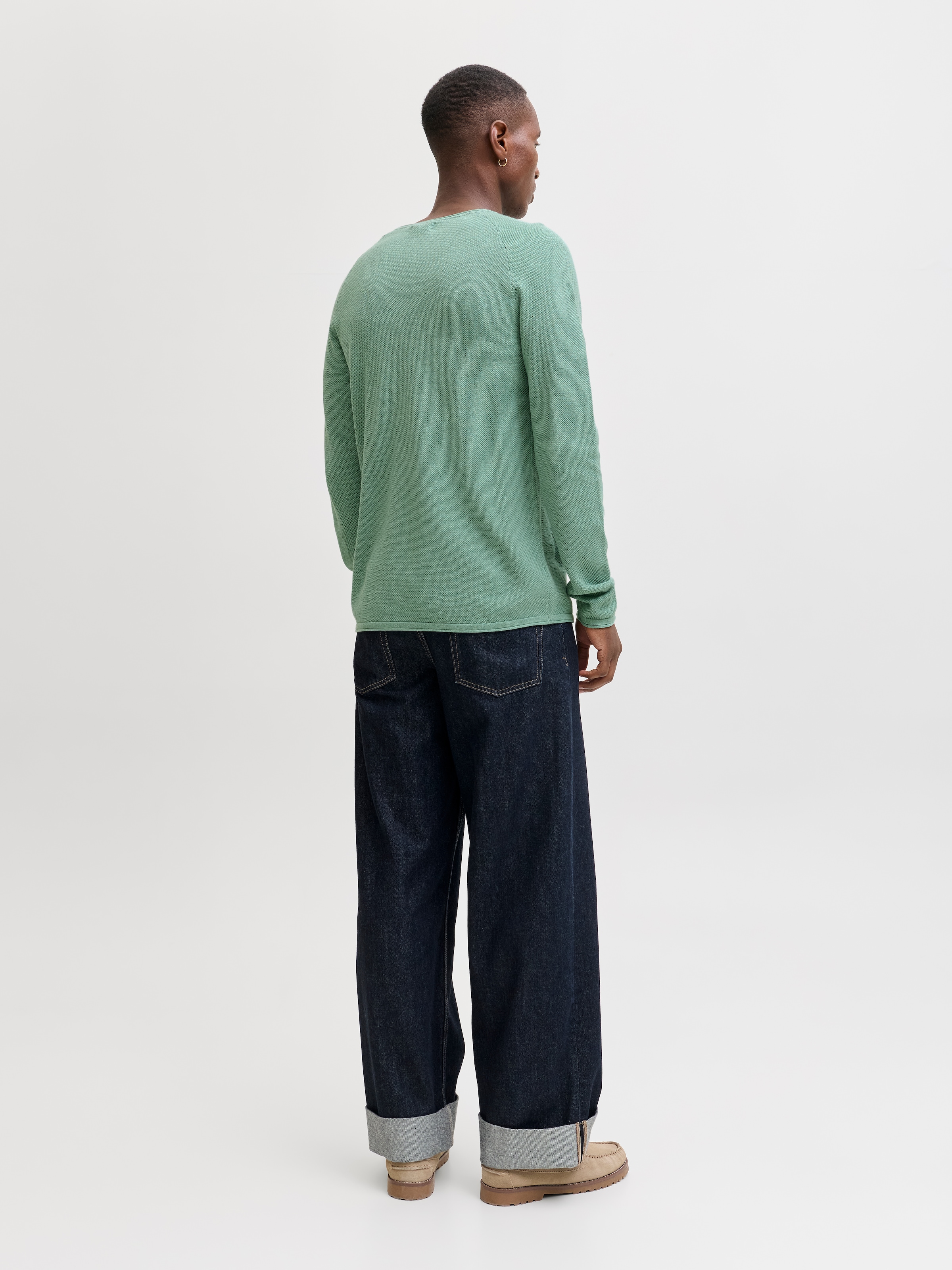 Jack & Jones Rundhalspullover »JJEHILL KNIT CREW NECK NOOS« Baumwolle, regular fit