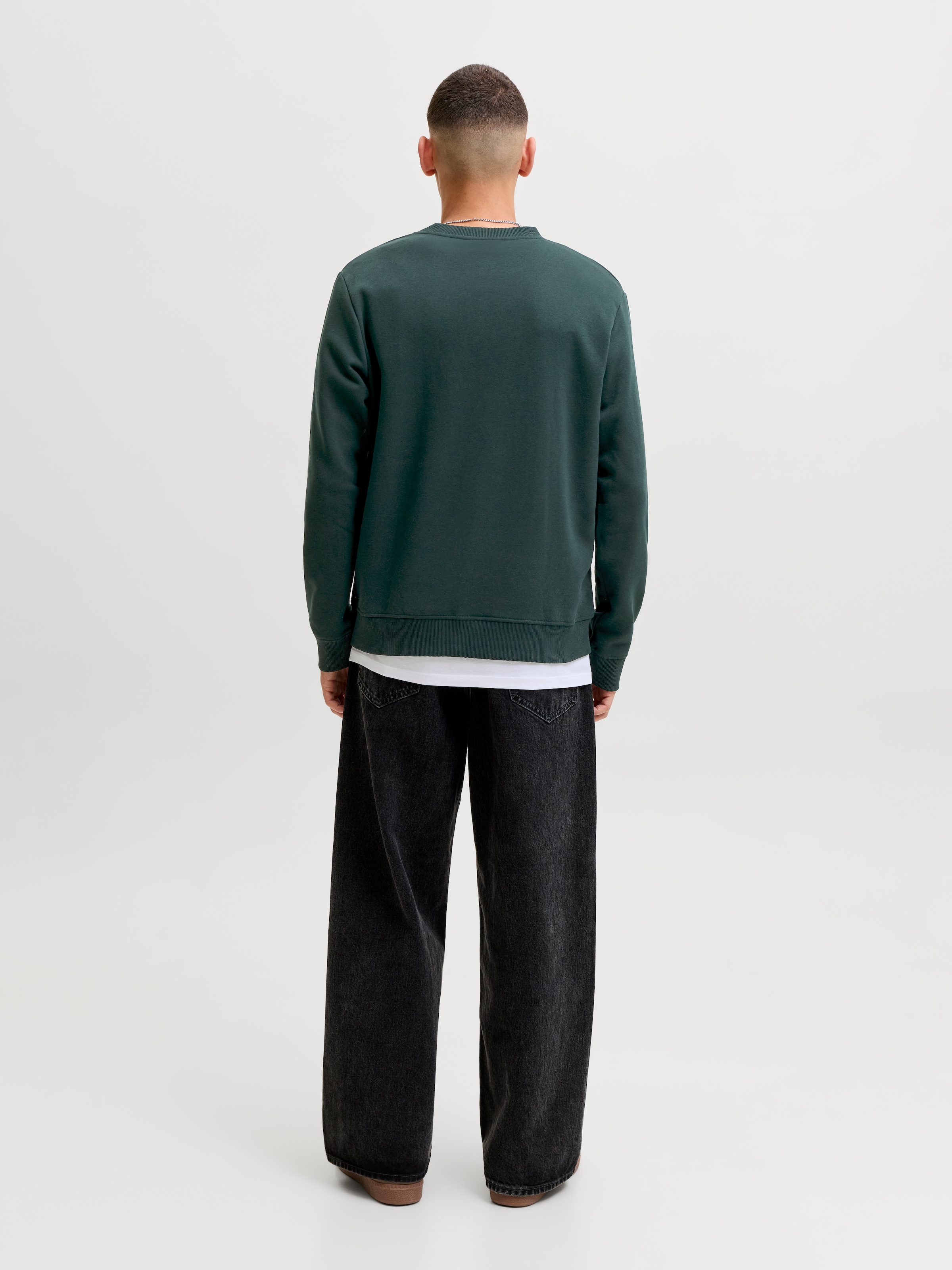 Jack & Jones Sweatshirt »JJAERO SWEAT CREW NECK«, Materialmix, regular fit
