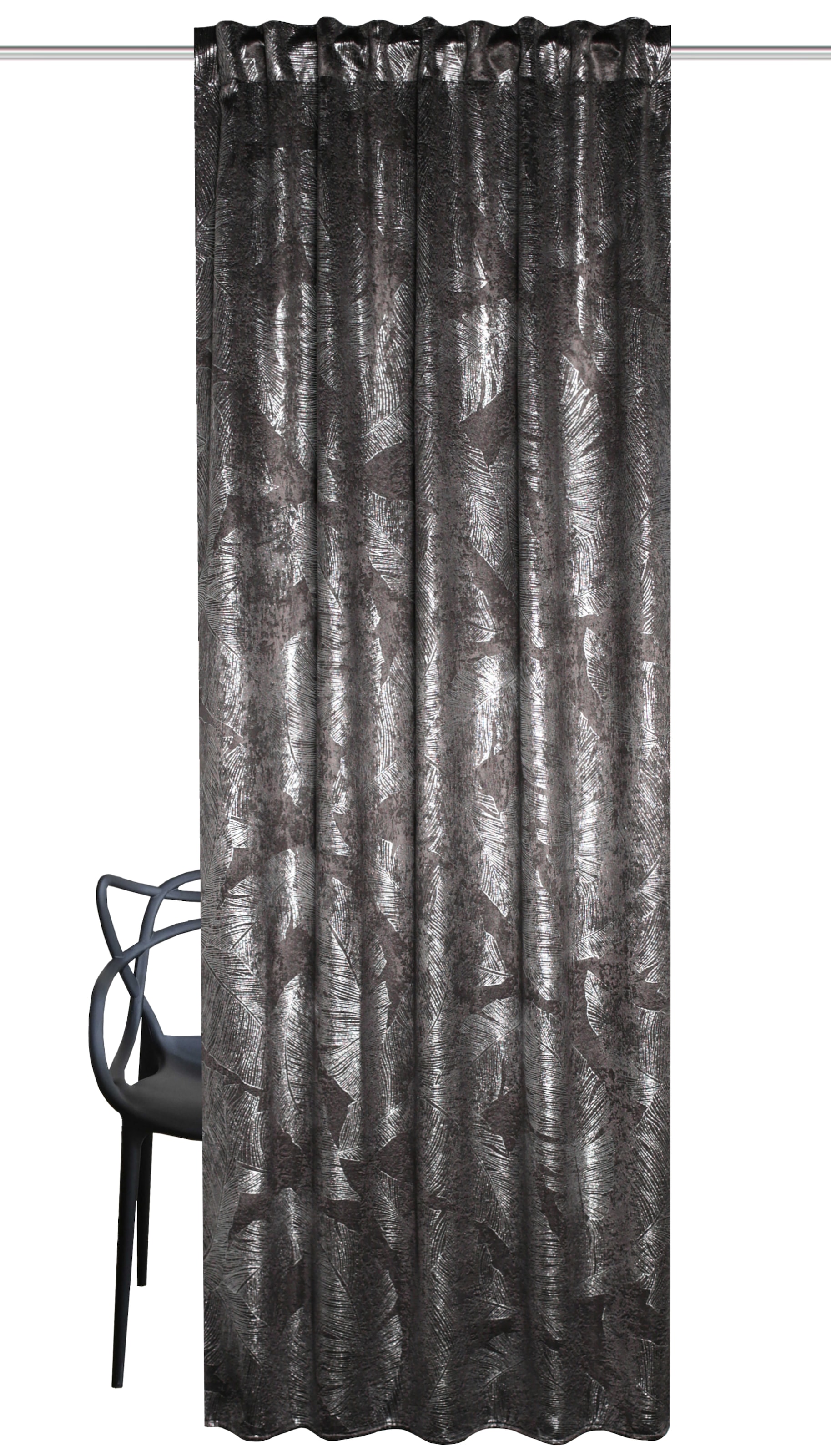 HOME WOHNIDEEN Rideau occultant »CORDELIA« Bande multifonctionnelle 1 cuis tlg. motif plume