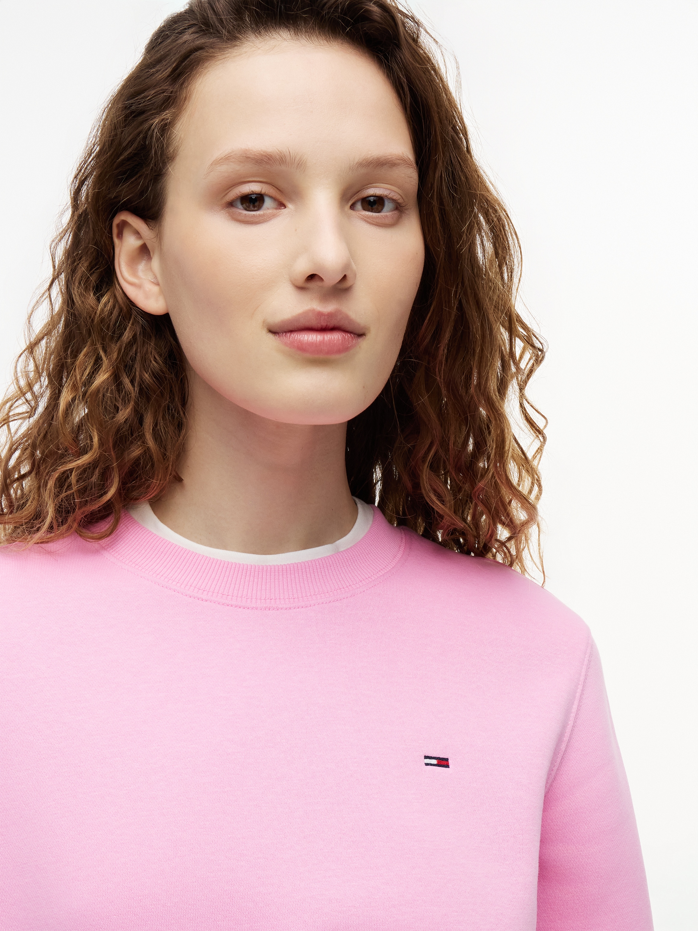 Tommy Jeans Sweat-shirt »TJW REG S FLAG CREW«, mélange de coton
