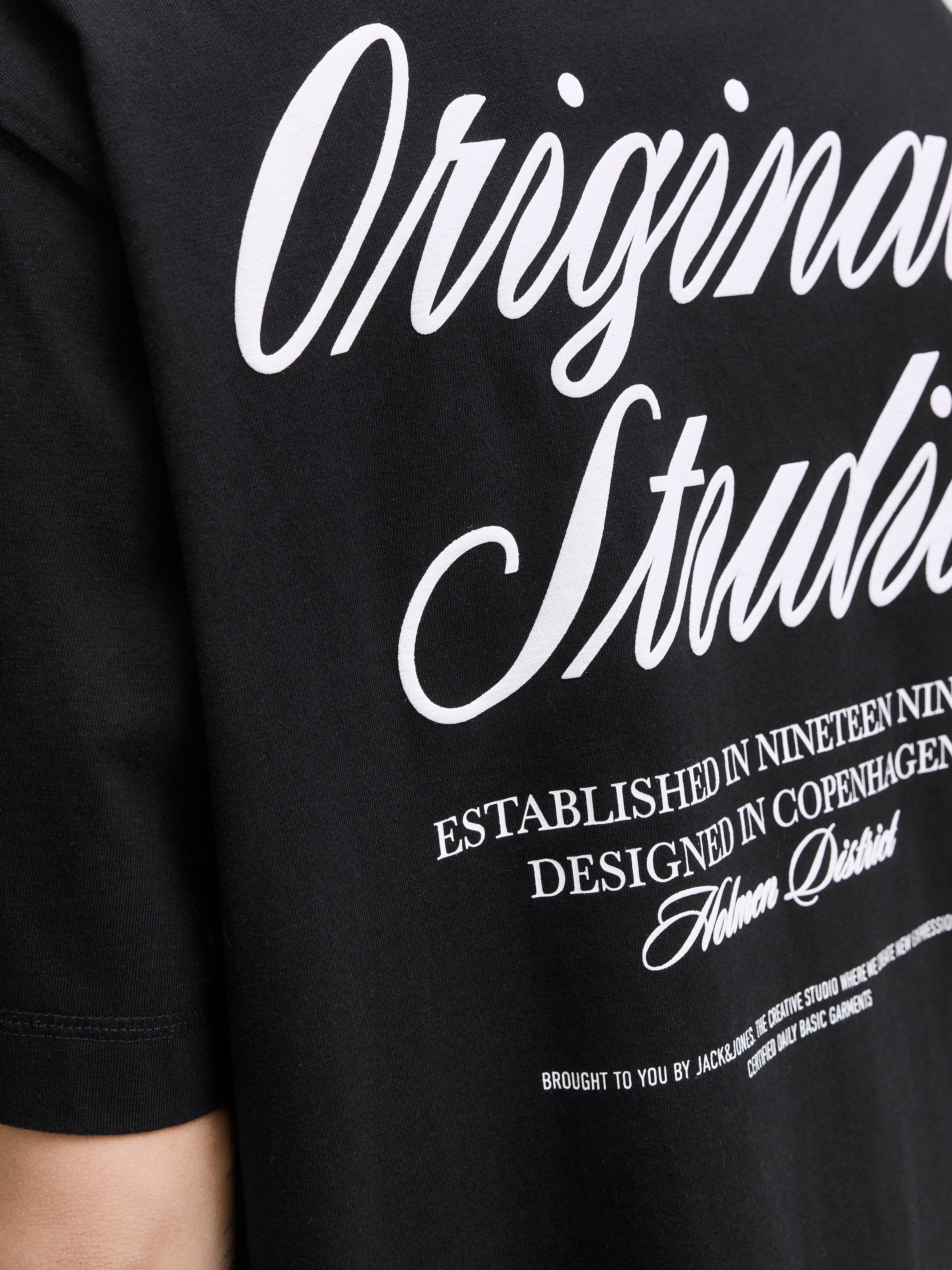 Jack & Jones Kurzarmshirt »JORNORREBRO TYPO TEE SS CREW NECK NOOS« Baumwolle, relaxed fit