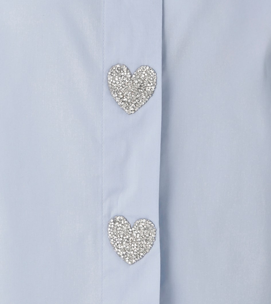 Aniston CASUAL Hemdbluse mit Glitzerherzen verziert - NEUE KOLLEKTION