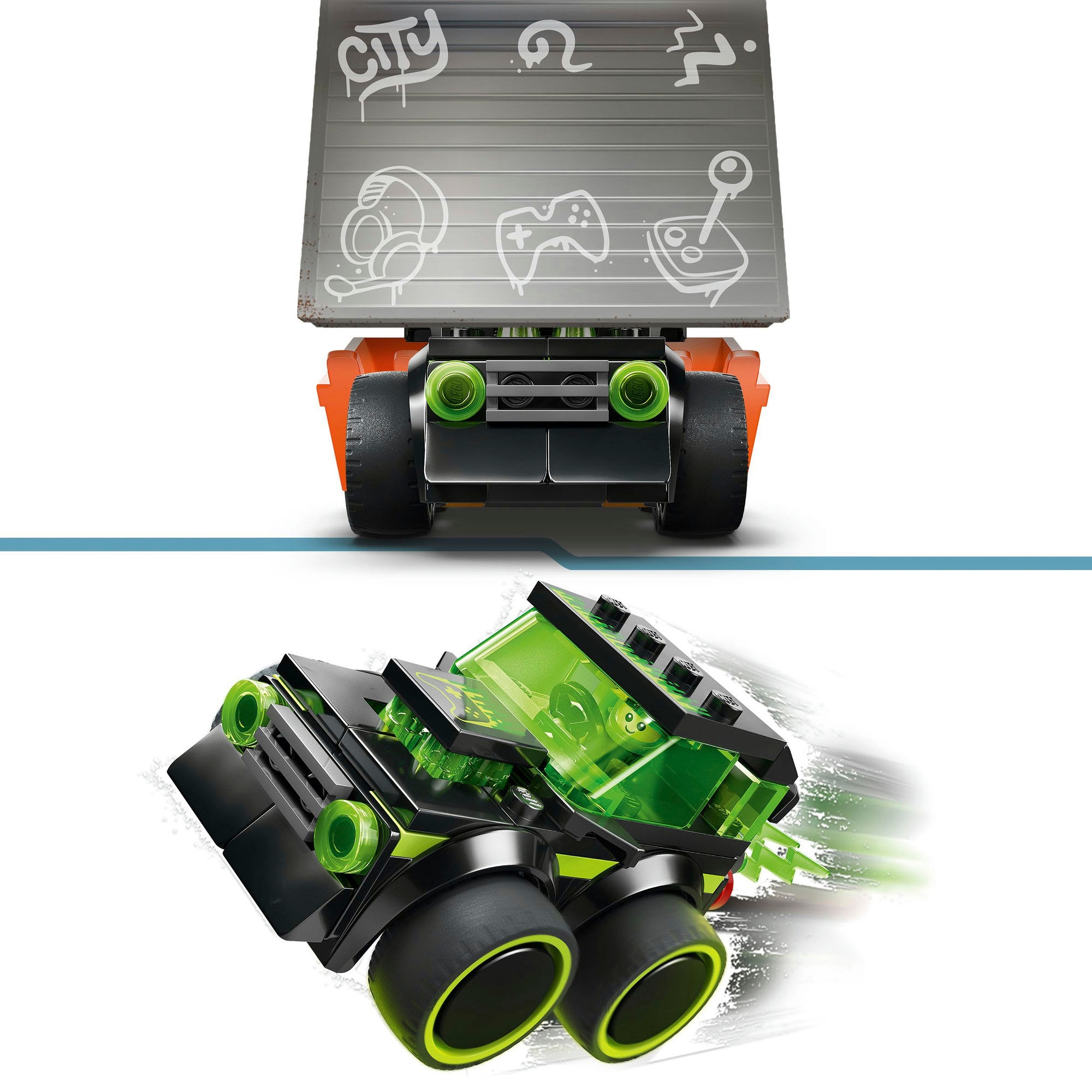 LEGO® Konstruktionsspielsteine »Coole Flitzer – Gaming-Rennauto (60484), LEGO City« Made in Europe