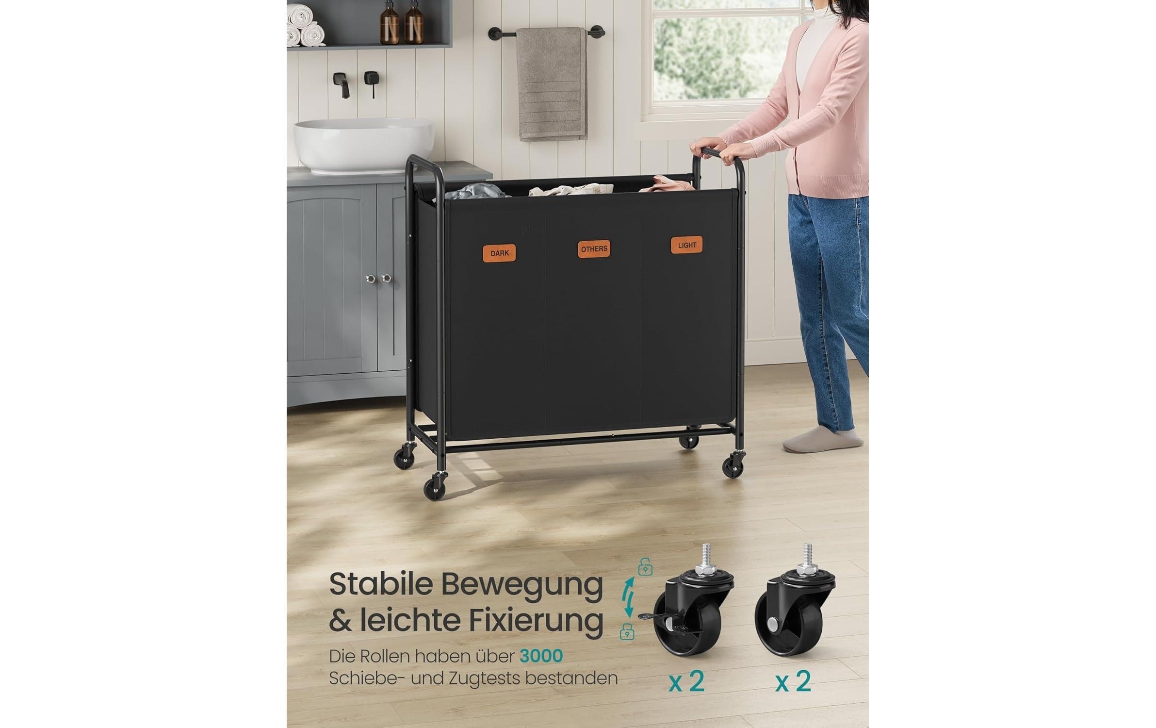SONGMICS Panier à linge »mit 3 Fächern 170 l«