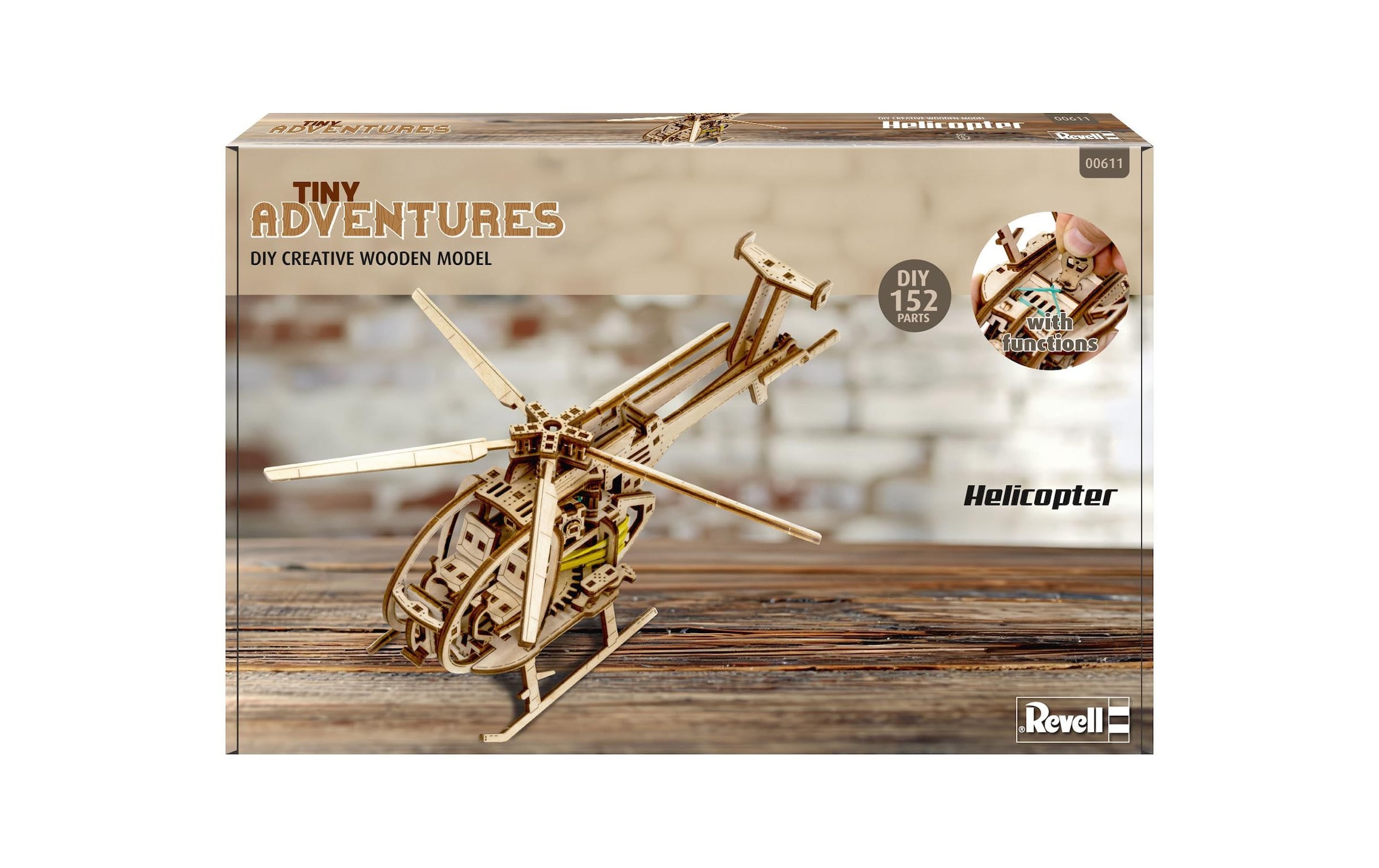 Revell® Modellbausatz »Tiny Adventures – Helicopter Holzbausatz« 173 Stk. tlg.