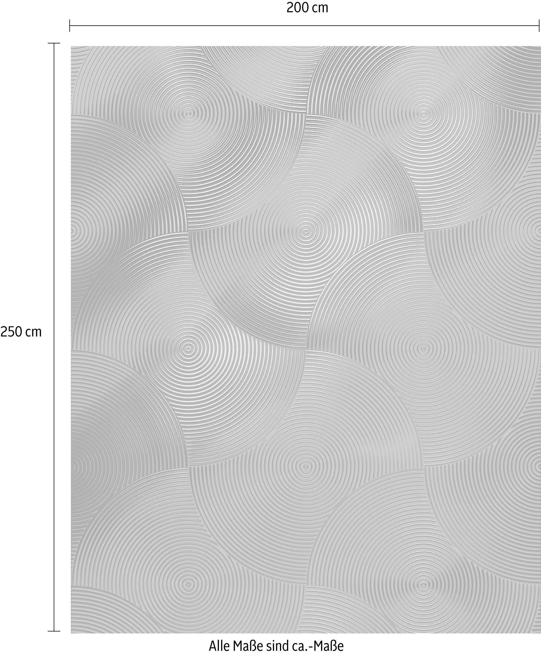 Komar Papier peint intissé »Digitaldruck Vlies -  Mystic Silver - Grösse 200 x 250 cm« imprimé Wohnzimmer, Schlafzimmer