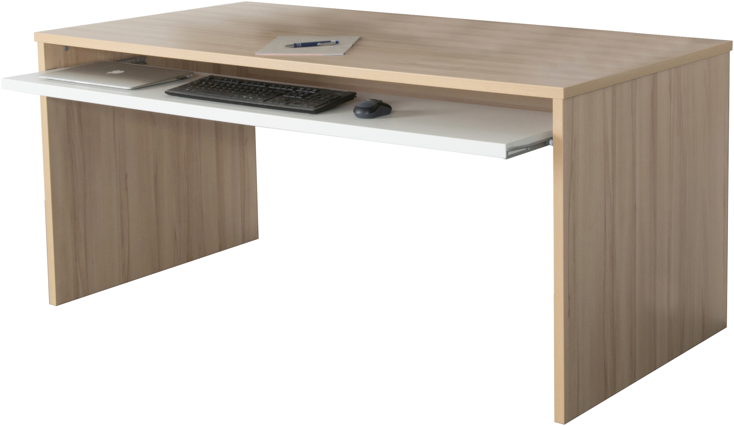 VOGL Möbelfabrik Bureau »Barrie mit 2-farbigem Tastaturauszug« in 2 Breiten, 2,5 cm Tischplattenstärke, Made in Germany