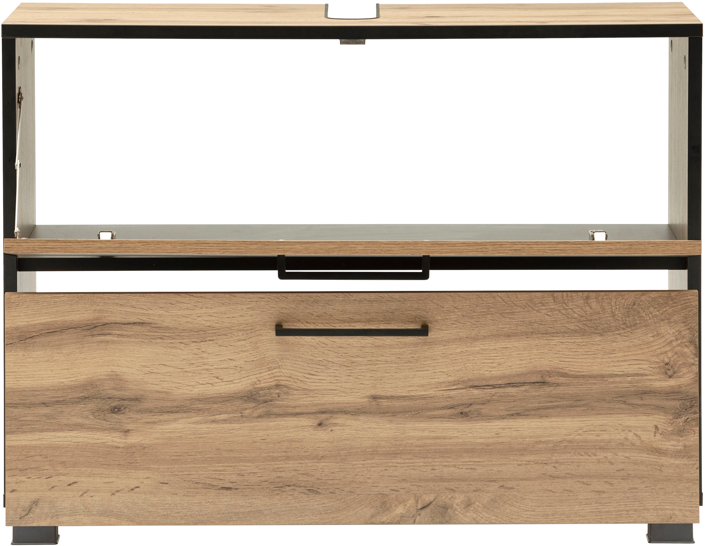 Schildmeyer Armoire sous lavabo »MAX, 1 Klappe & 1 Schublade, Breite 80,2 cm, MADE IN GERMANY« 1 cuis tlg. Fixations de remontée amorties, FABRIQUÉ EN ALLEMAGNE