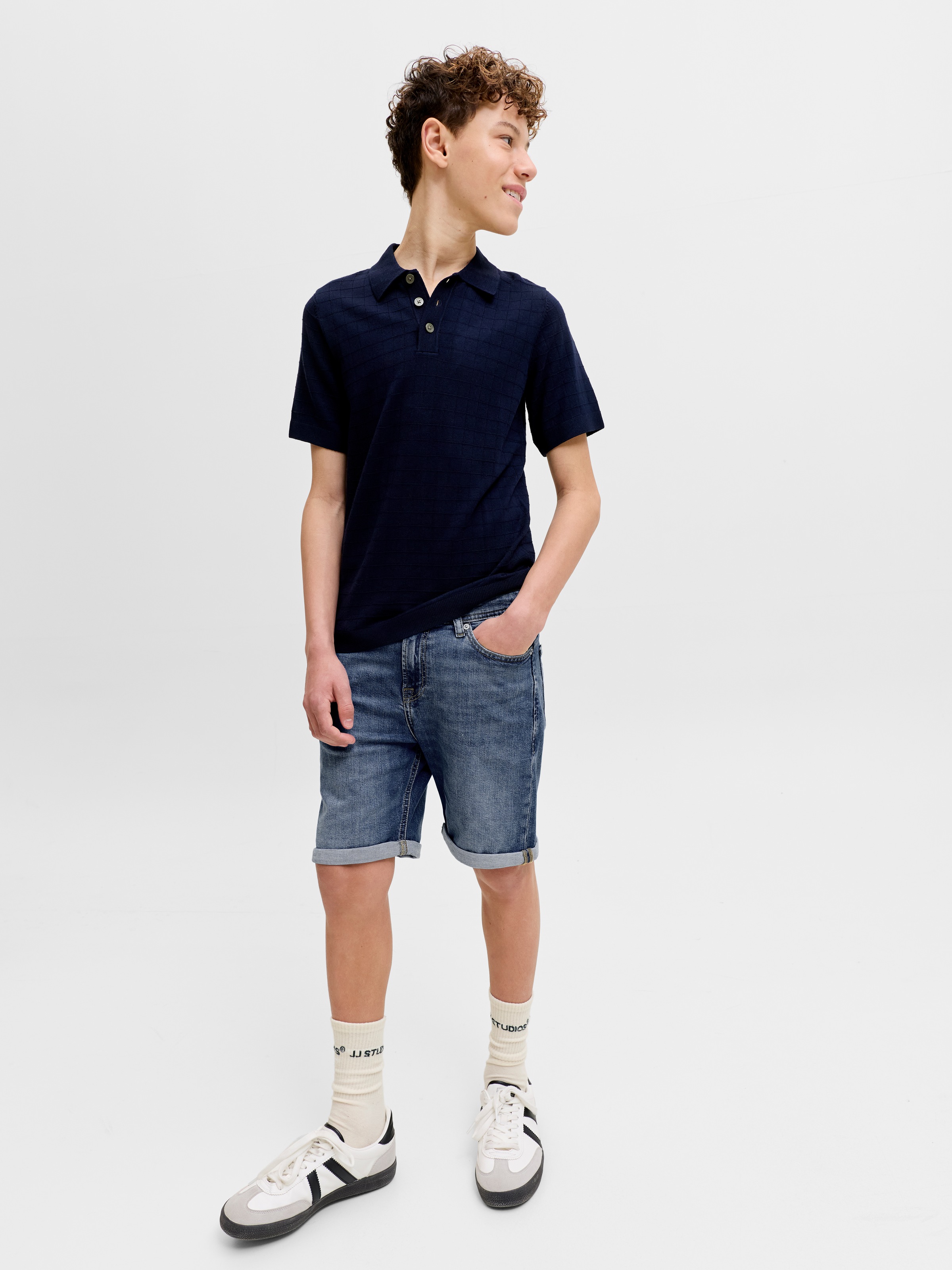 Jack & Jones Junior Shorts »JJIRICK bequem mit mittlerer Taille für Jungen«  unifarben, modisch, regular fit, Web,