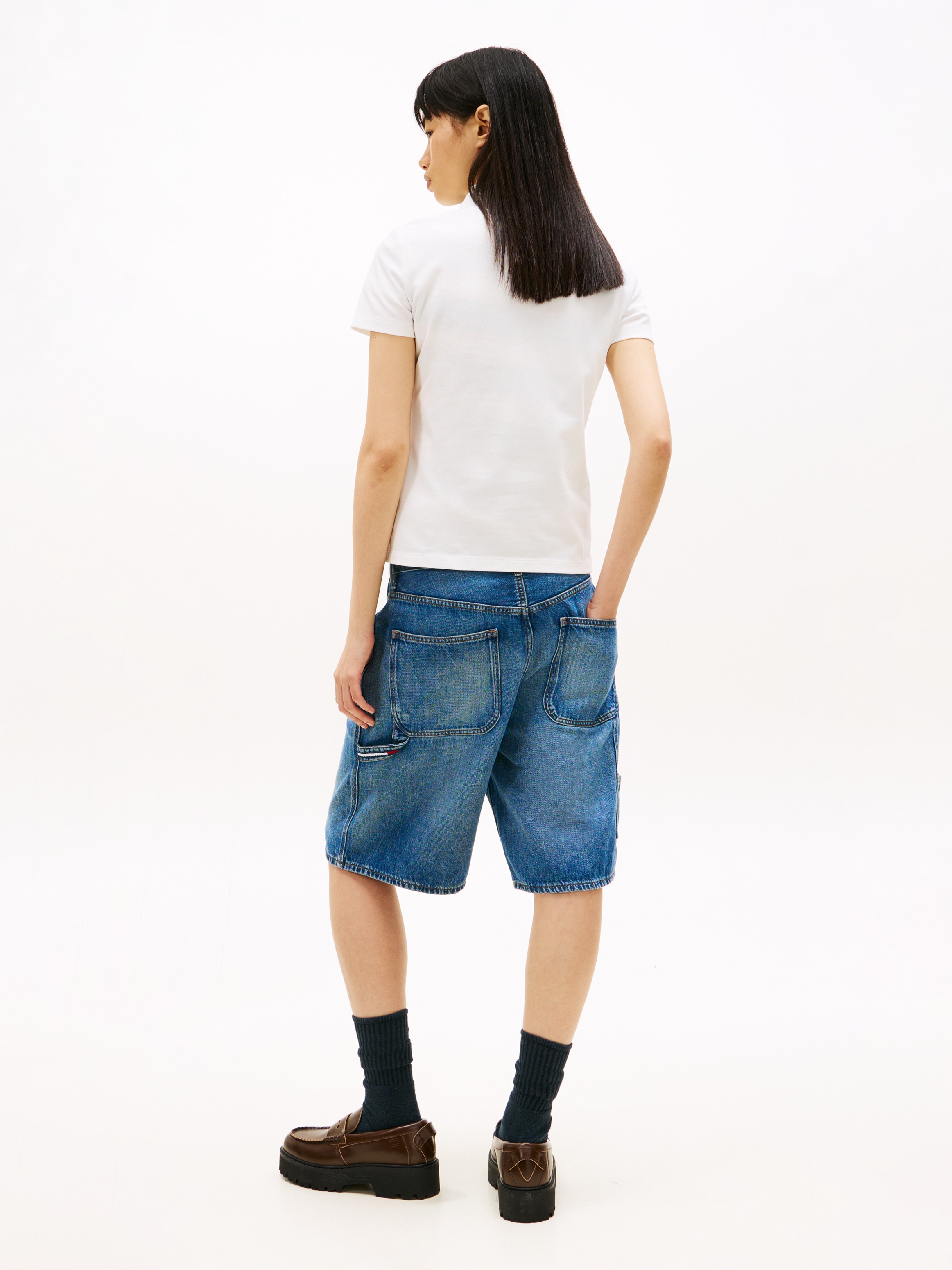 Tommy Jeans Poloshirt »TJW SLIM ESSENTIAL POLO SS« mit Logostickerei