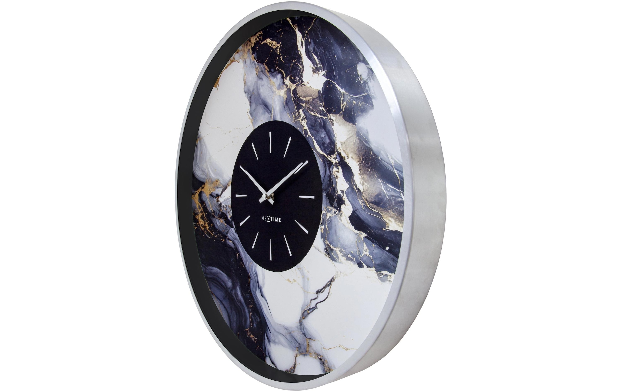 NEXTIME Horloge murale »Marble Duo«