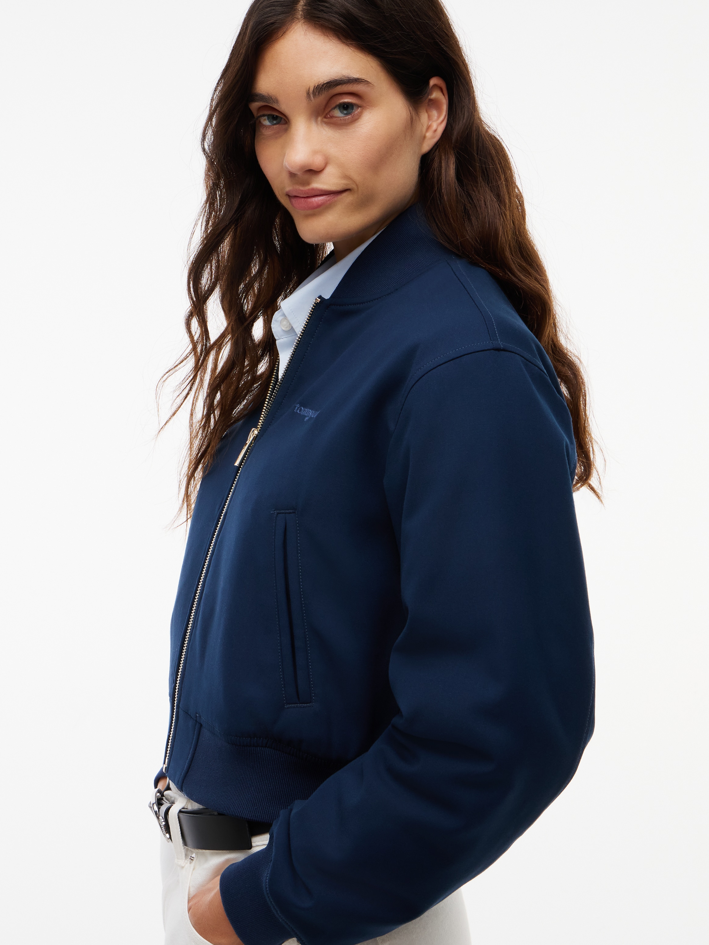 Tommy Jeans Blouson »TJW REG SCRIPT BOMBER« Materialmix