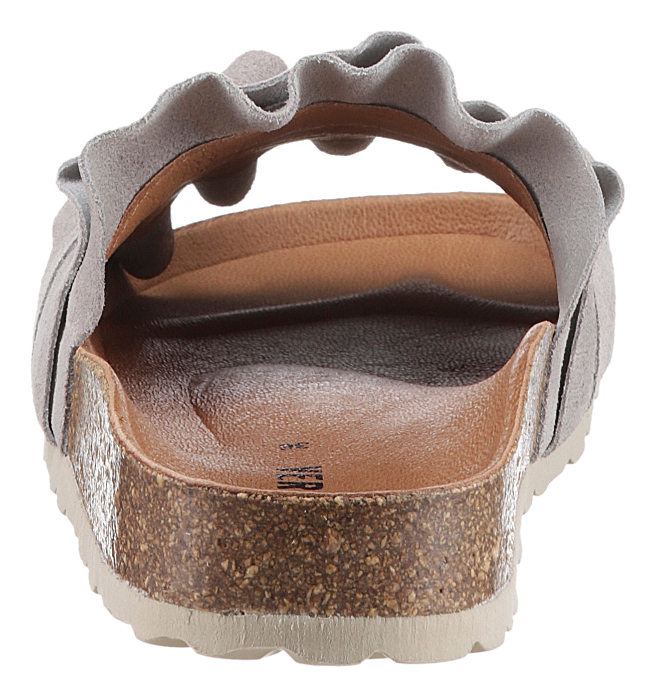 VERBENAS Pantolette »Rocio Roda«  chaussure d'été, plate avec languettes en tissu ondulé