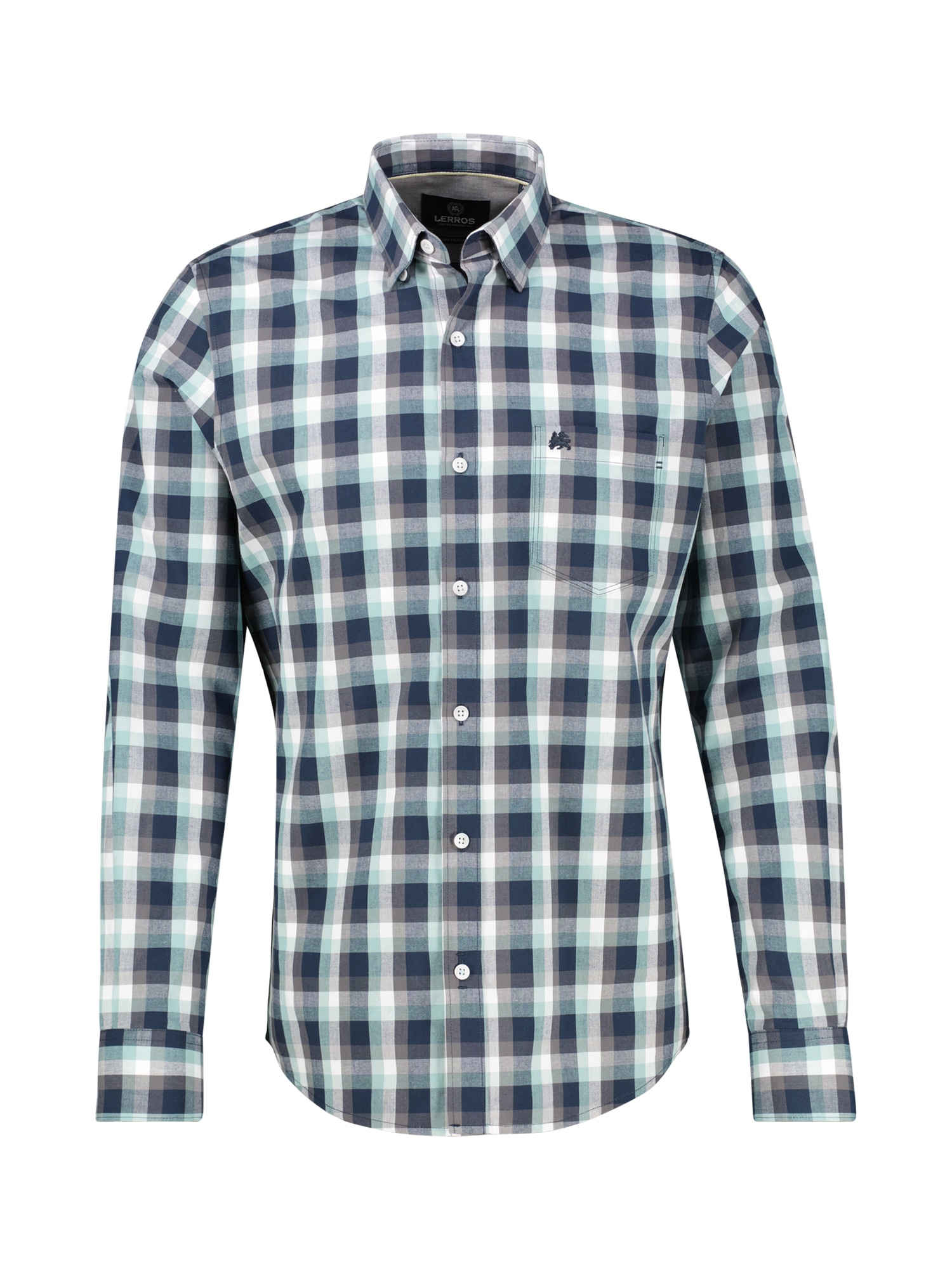 LERROS Chemise à manches longues »Karohemd mit Kentkragen und Brusttasche«
