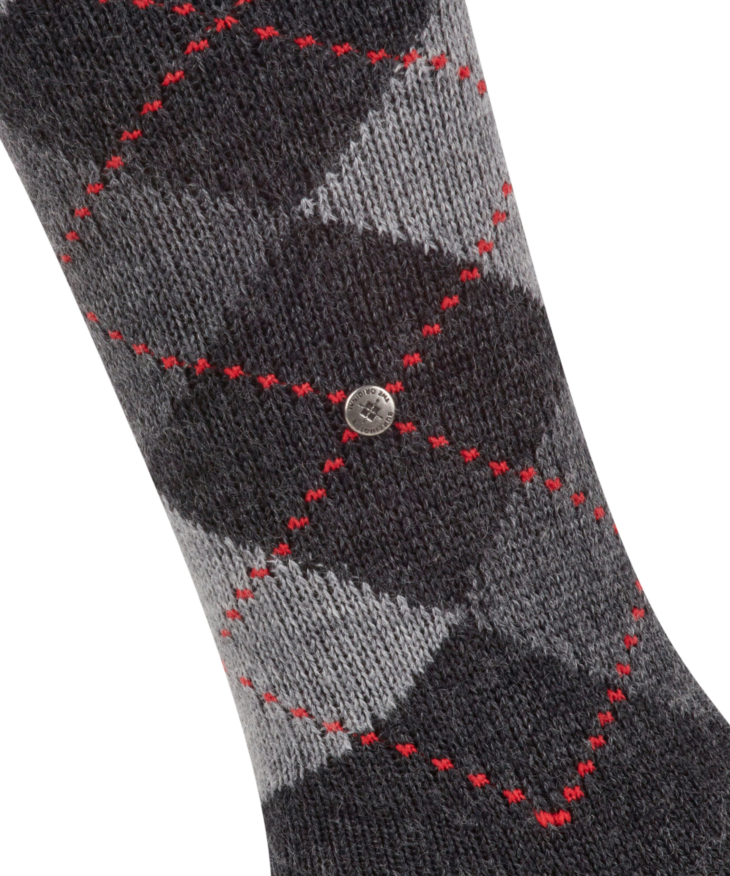 Burlington Mi-bas »Whitby« taille unique 36-41, motif argyle, toucher doux
