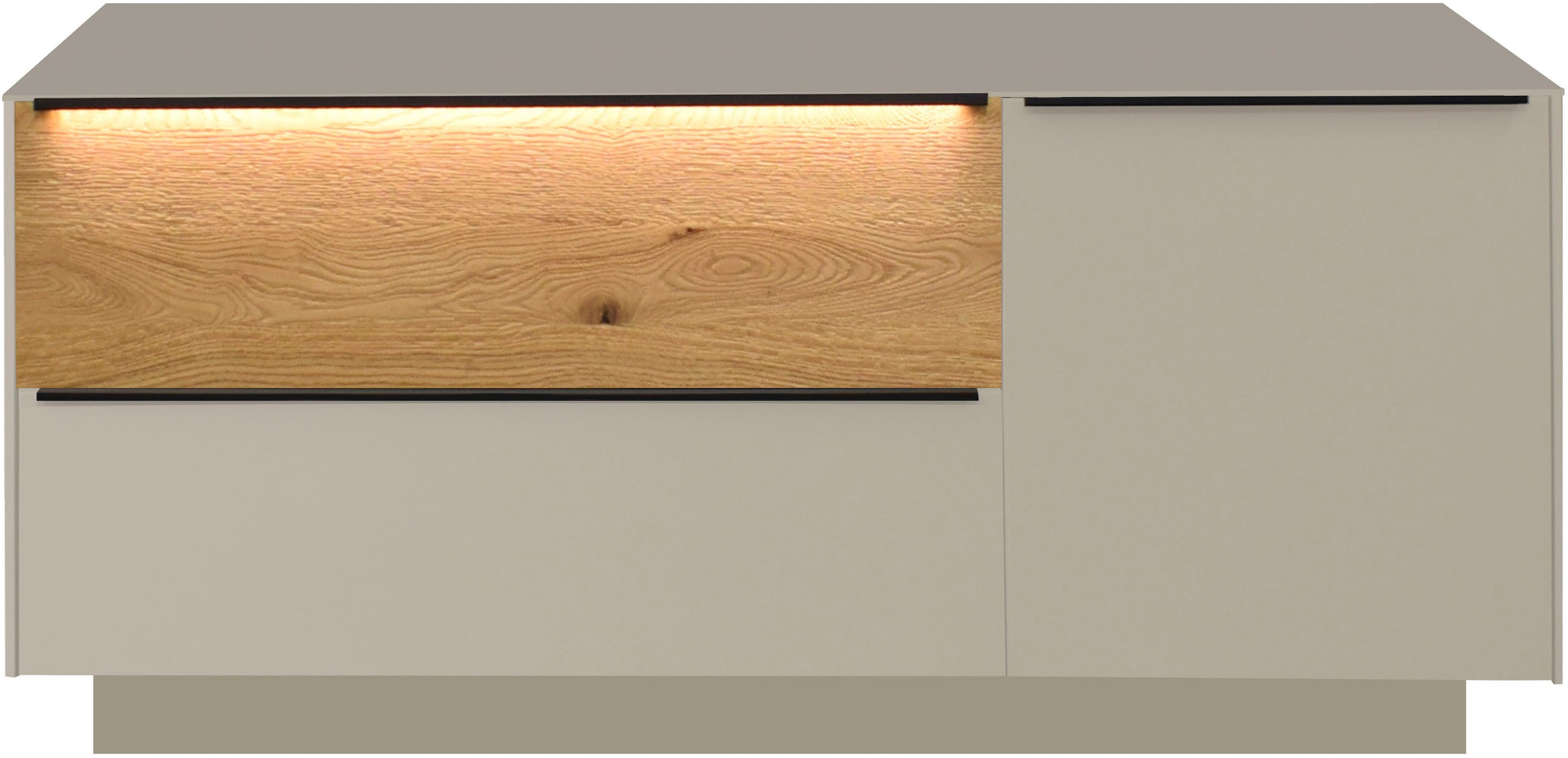 Mäusbacher Unterschrank »Nova Garderobe« Schubladenfront eiche massiv inkl. Griffbeleuchtung BHT 110x50x32 cm