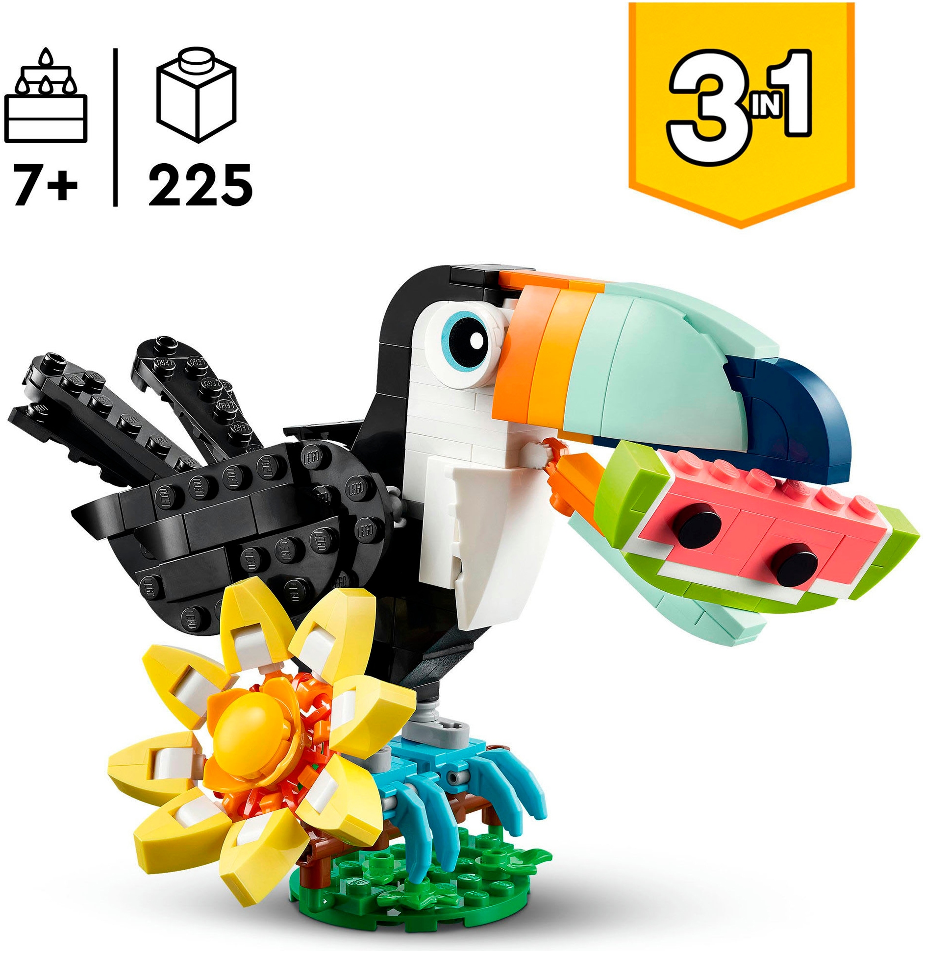 LEGO® Pions de construction »Wilde Tiere: Tropischer Tukan (31173), LEGO LEGO Creator« Made in Europe