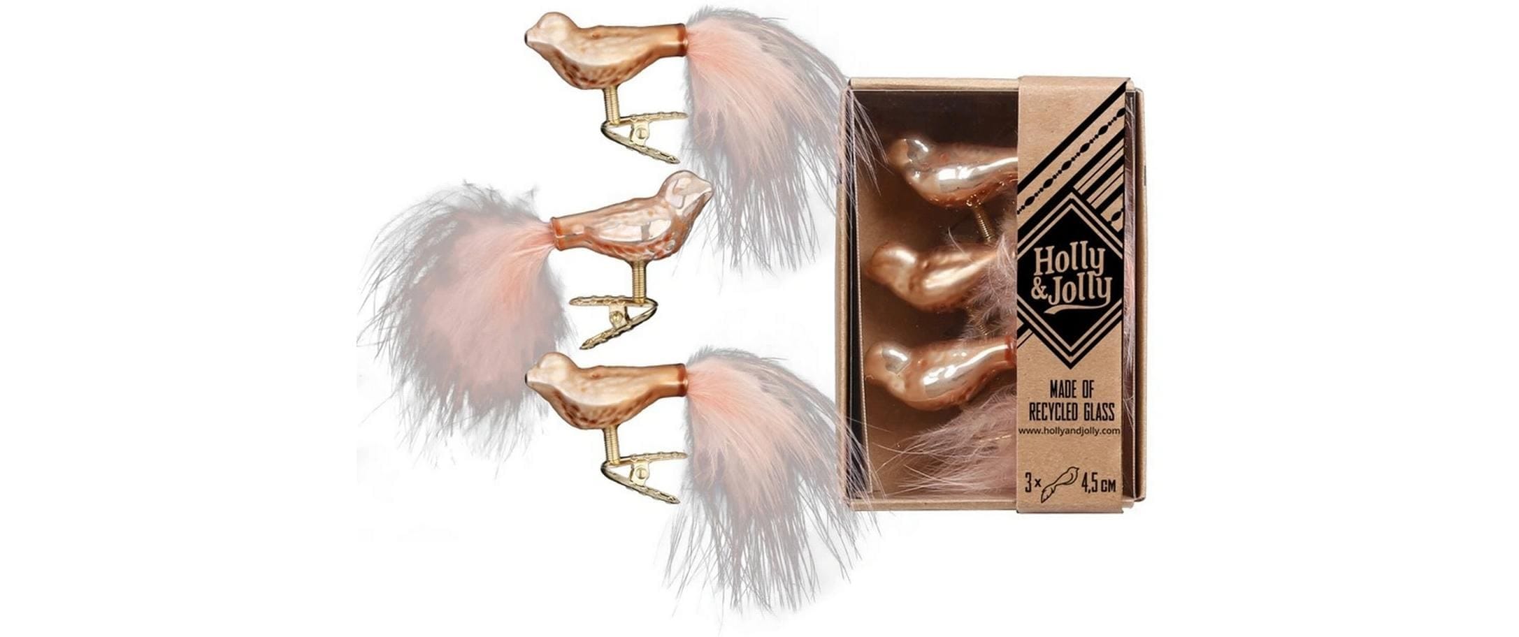   Christbaumschmuck »Holly & Jolly Weihnachtsschmuck Vogel 3 Stück«