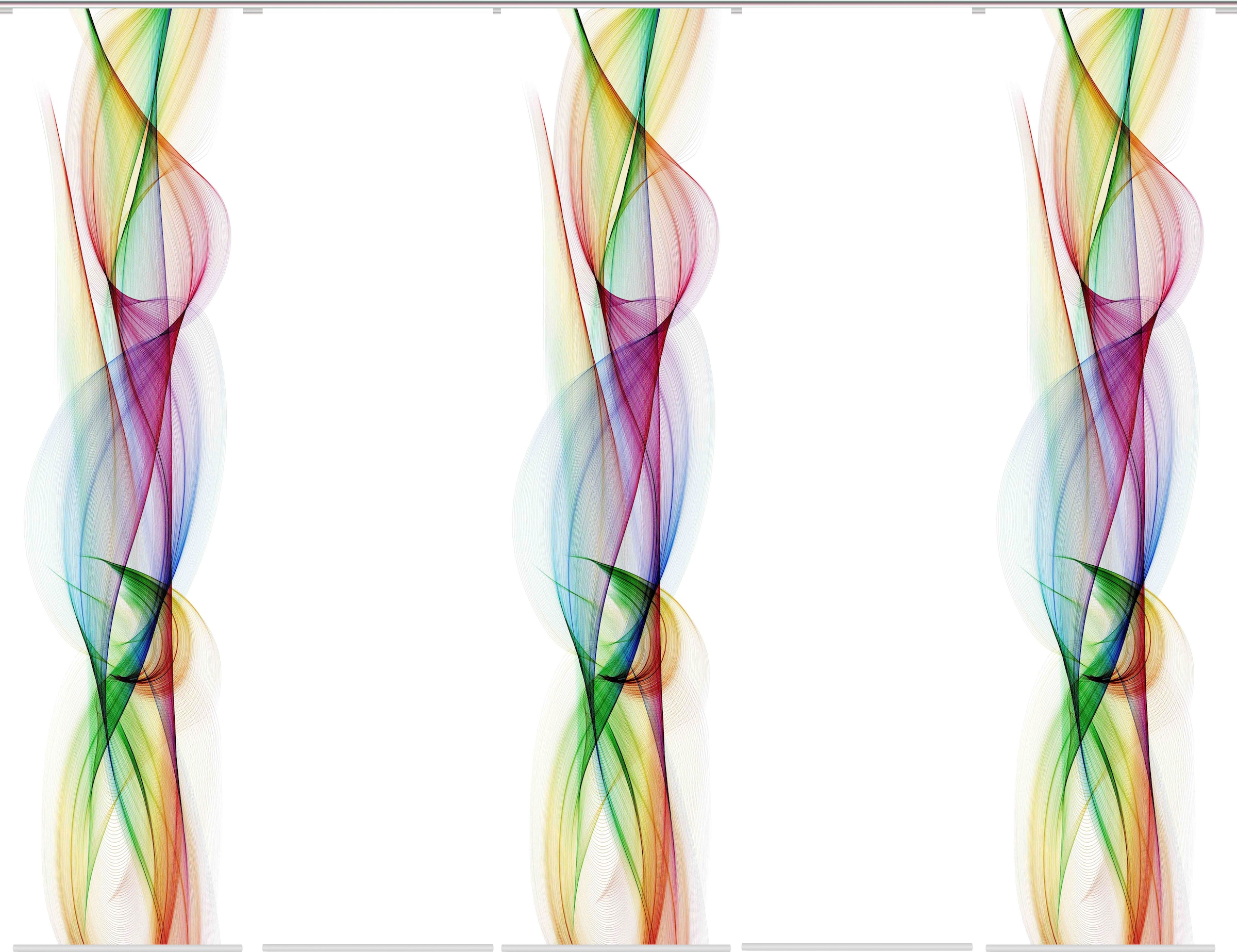 HOME WOHNIDEEN Rideau coulissant »BOLGE« Support de panneau 1 cuis tlg. DIGITALDRUCK