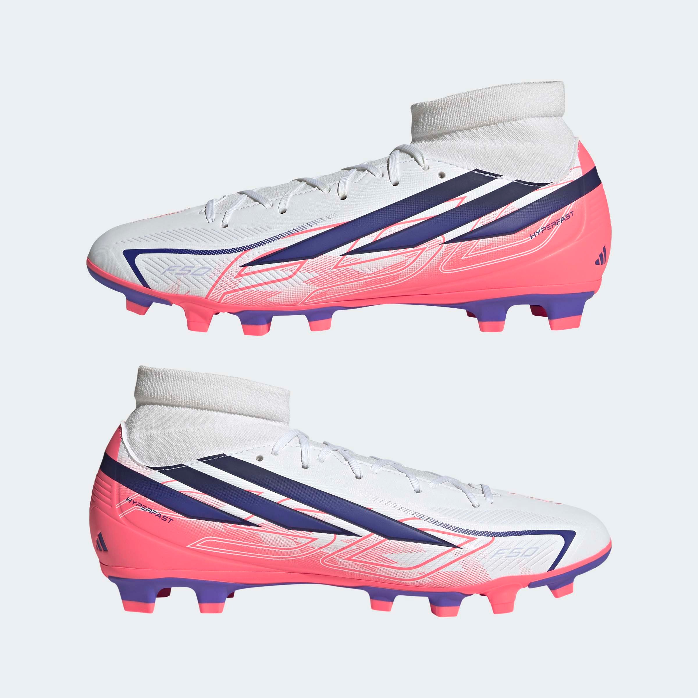 adidas Performance Chaussure de football »F50 HYPERFAST CLUB MID , FESTE / GEMISCHTE BÖDEN«  adapté à de nombreux types de sols