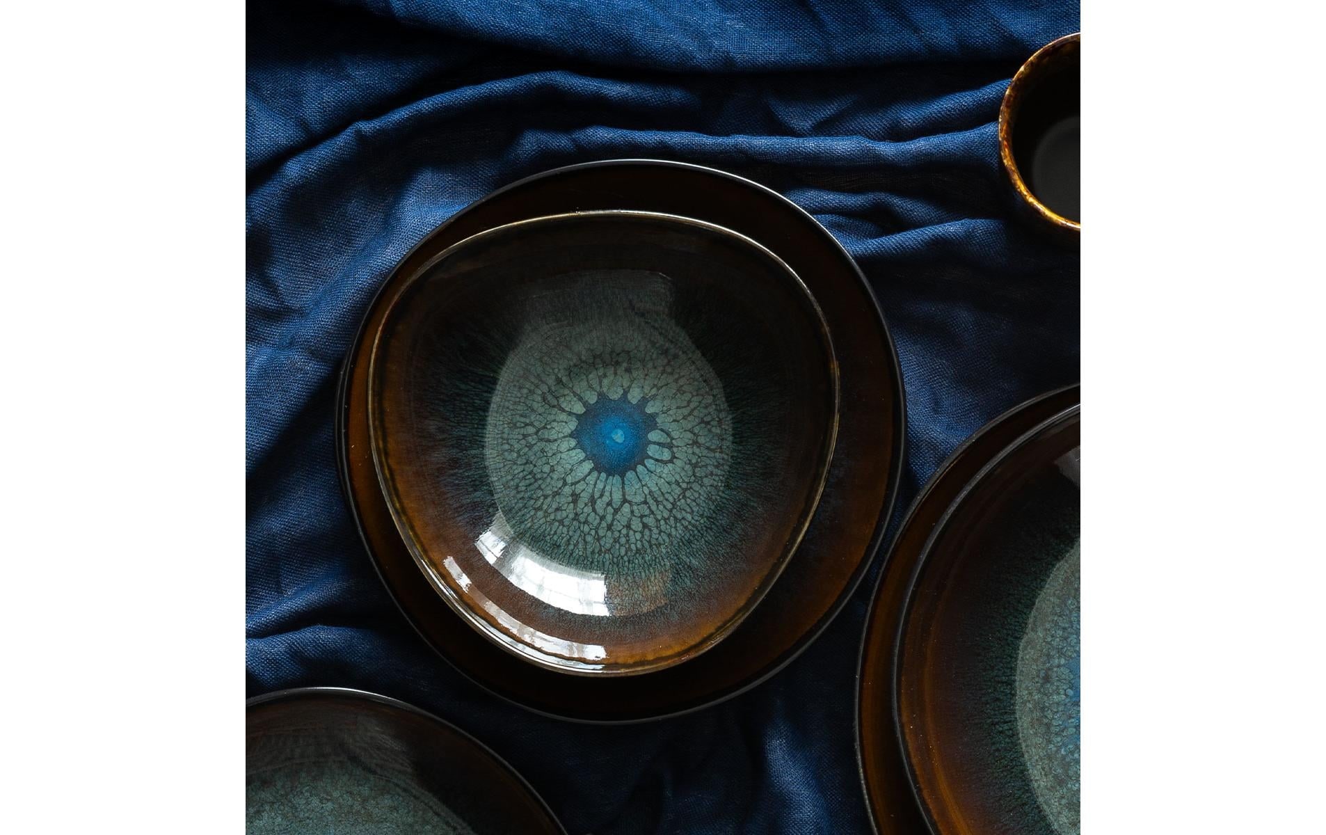   Dessertschale »Lunasol Elements Amber Eye Organic 4-tlg.« aus Steinzeug Spülmaschinenfest