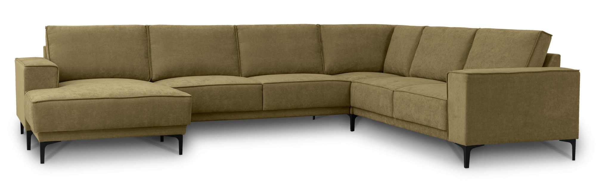 GOODproduct Wohnlandschaft »OLAND U-Form, XXL, B: 342 cm, Skandi-Design« Skandi-Design in Struktur, Flachgewebe, Luxus-Microfaser, Boucle