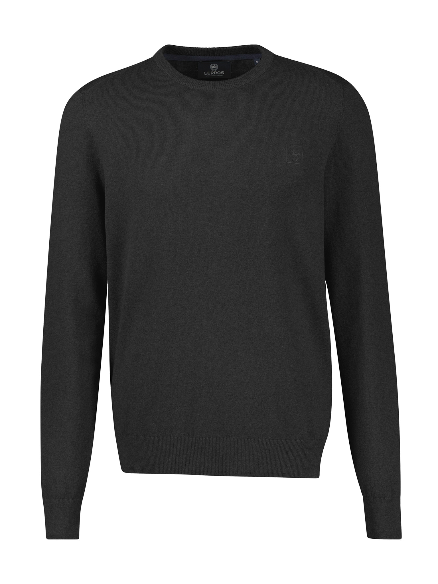 LERROS Pull à col rond avec petite broderie logo