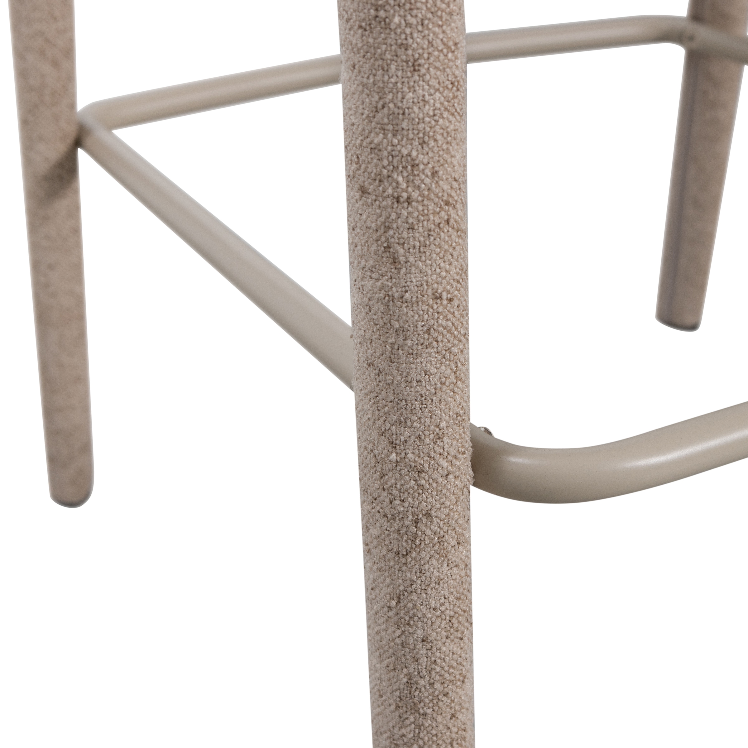 WOOOD Tabouret de bar »Noble mit Fussstütze und vollständig gepolstertem B 48 x T 52 x H 95 cm« revêtement en tissu, capacité 150 kg, haute résistance à l'usure