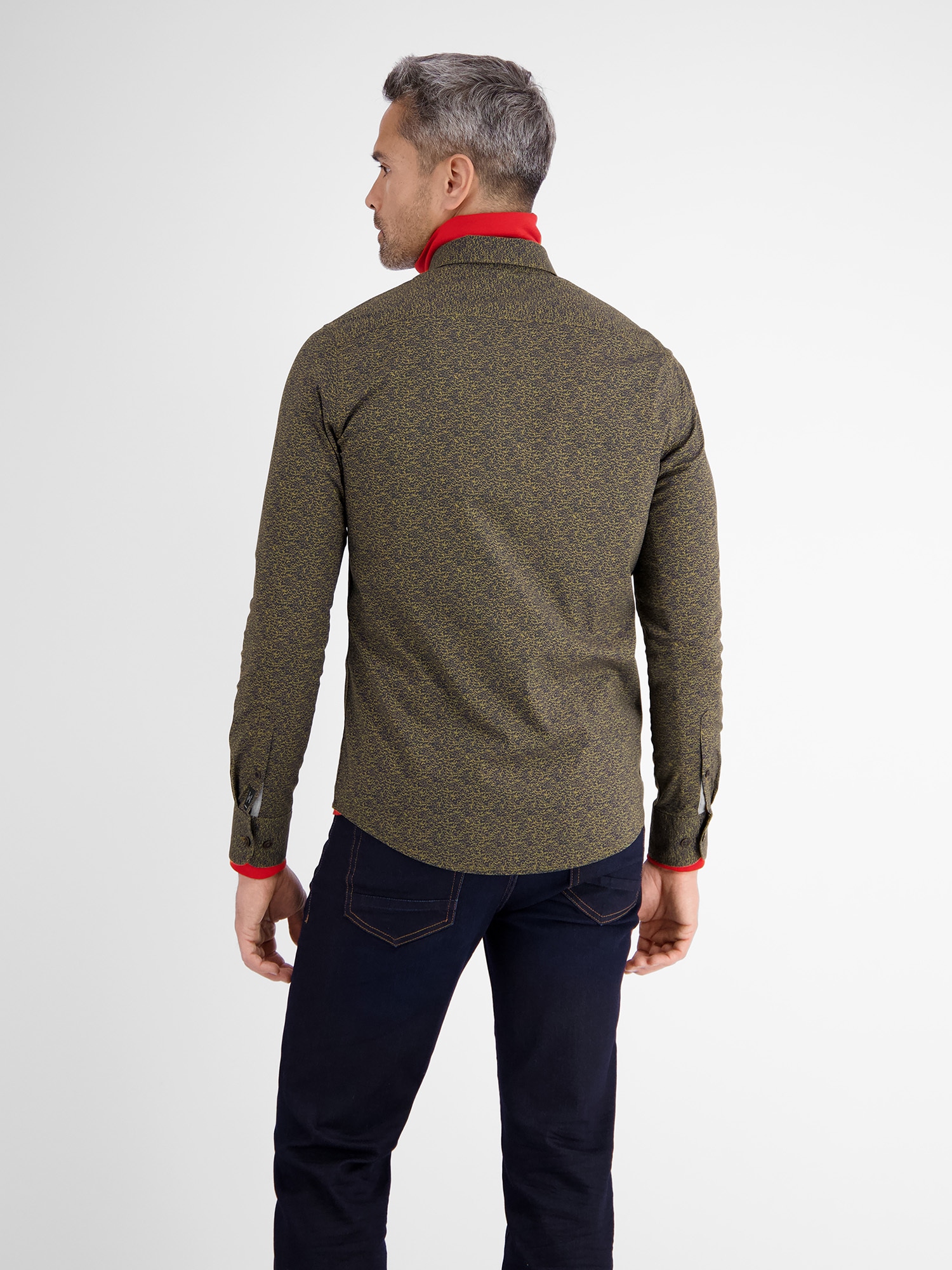 LERROS Langarmhemd »LERROS Poplinhemd mit Alloverprint«