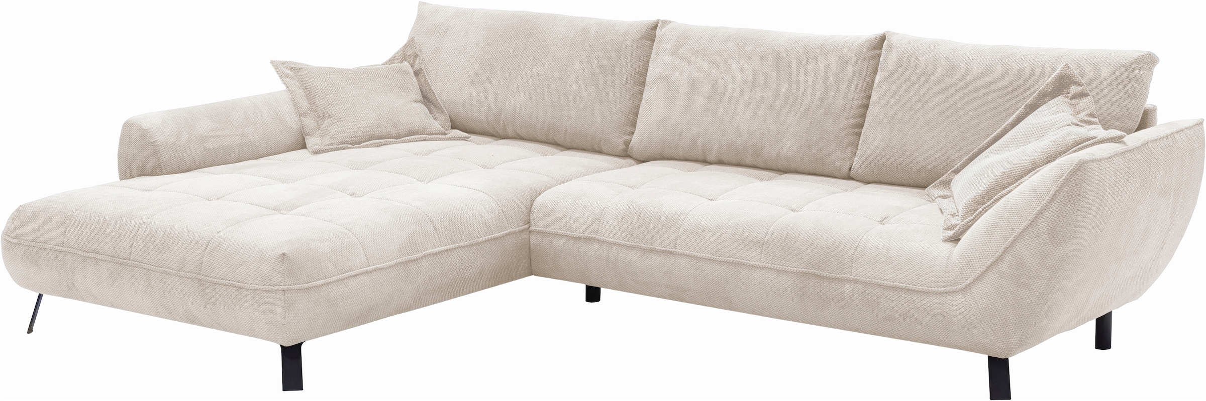 exxpo - sofa fashion Canapé d'angle »Biarritz modern und elegantes Mega Sofa mit tollem Sitzkomfort, L-Form« XXL– Longchair Ecke in hochwertiger Verarbeitung, Stellmasse 324x203 cm