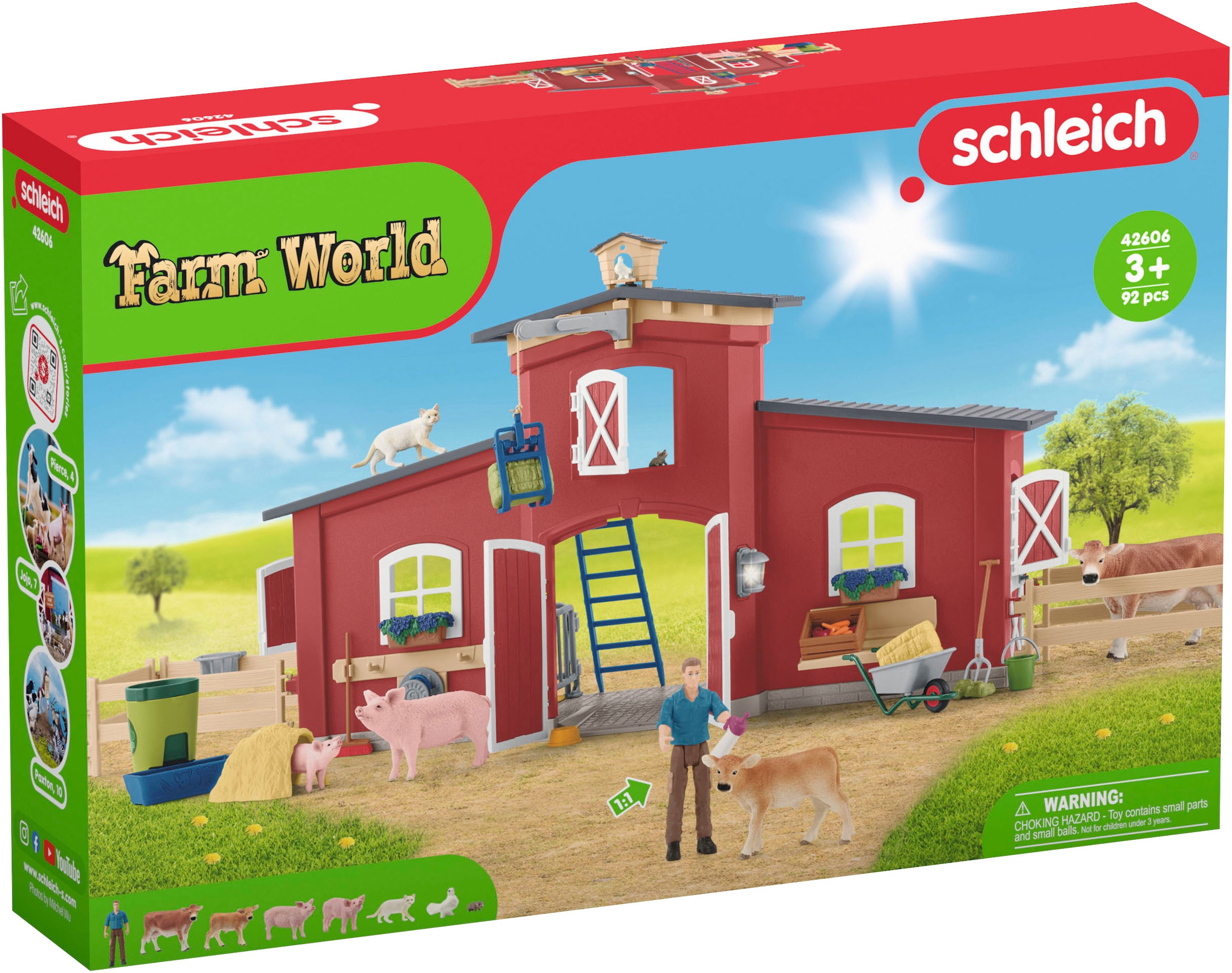 Schleich® Monde de jeu »FARM WORLD, Grosse Farm rot (42606)« Made in Europe