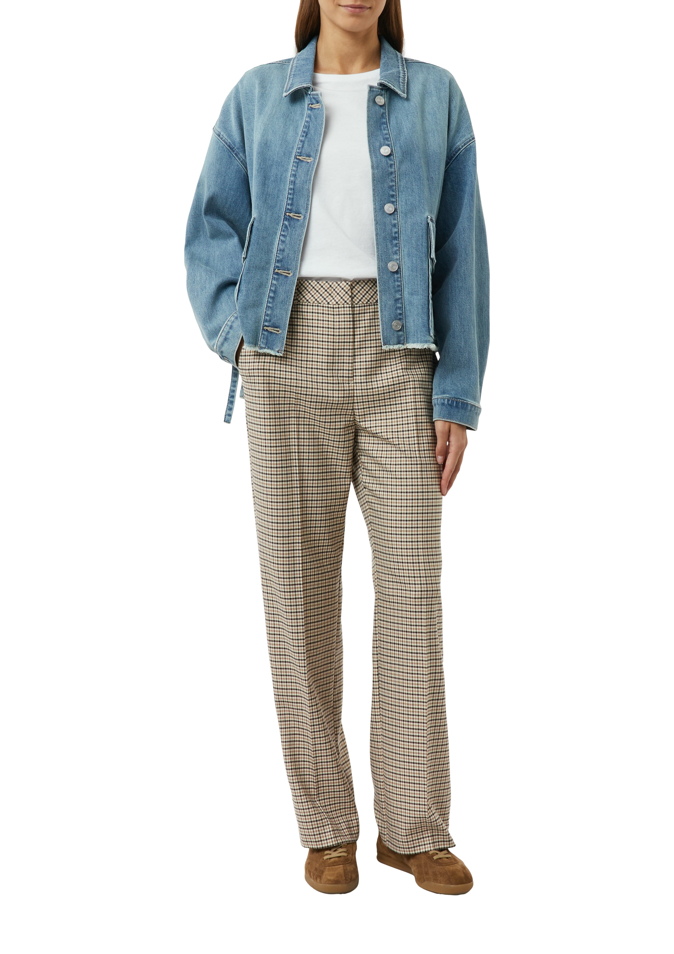 Comma Stoffhose  mit Karo Muster