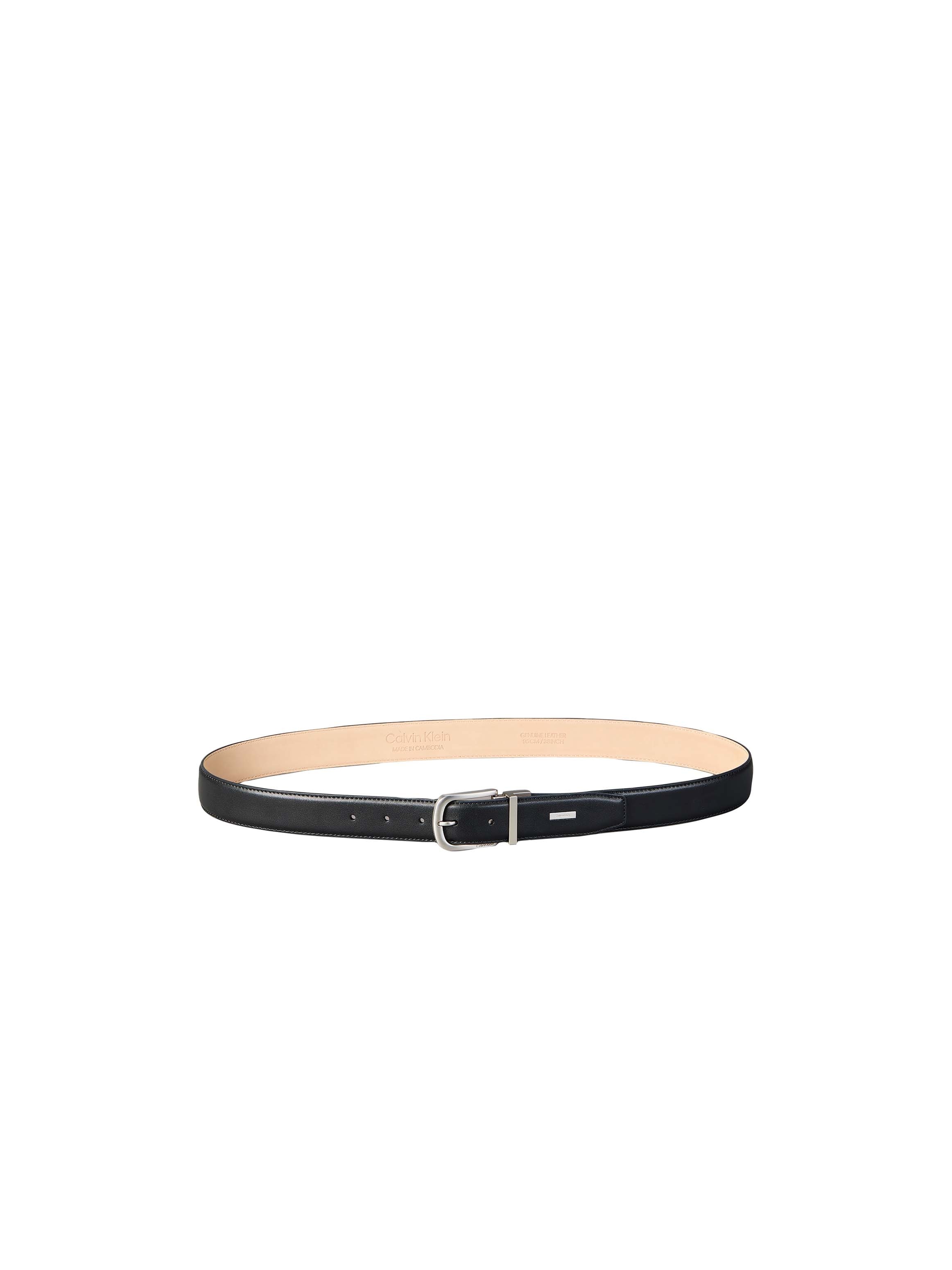 Calvin Klein Jeans Ceinture en cuir »CURVED PIN BUCKLE SMOOTH 32MM AD« Coupe régulière et taille ajustable