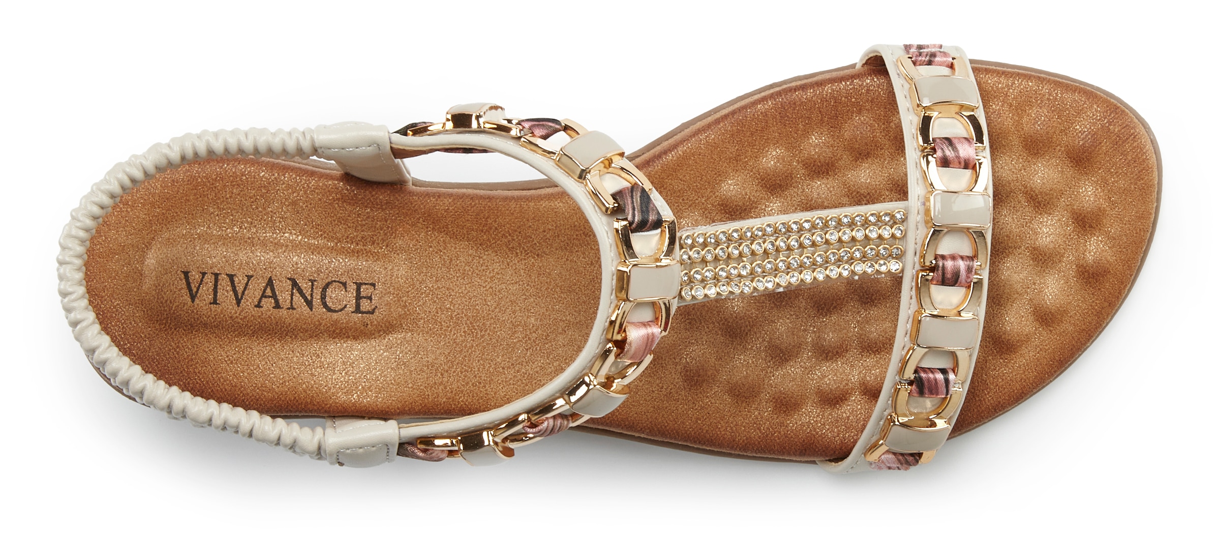 Vivance Sandalette »Sommerschuh, offener Schuh, Sandale, Keilsandalette,«  mit elastischen Riemchen und Keilabsatz