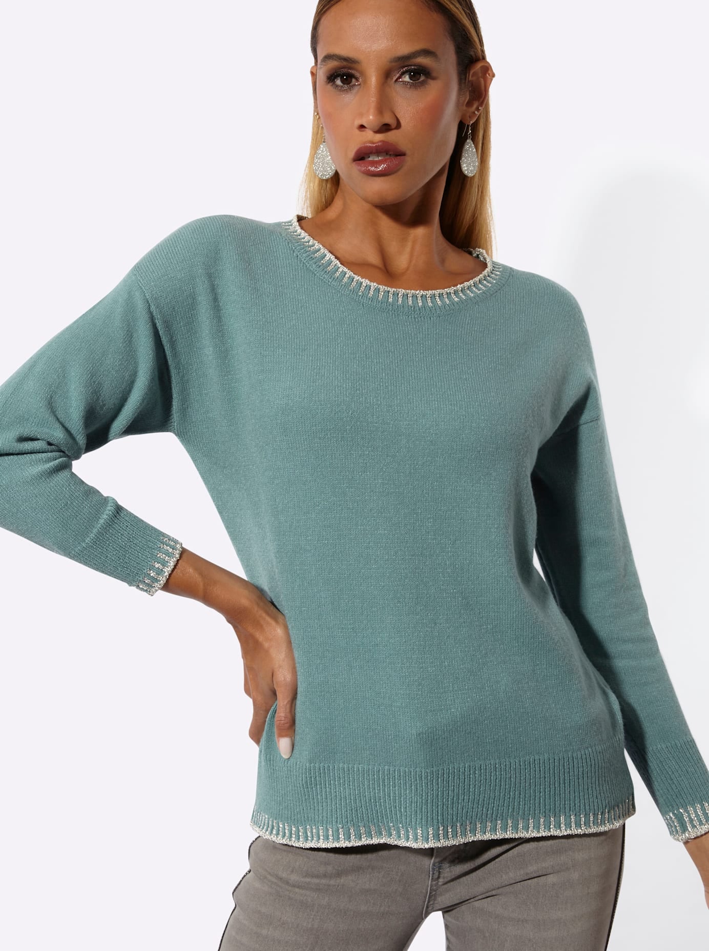 creation L Pull à col rond »Modal-Mix-Pullover«