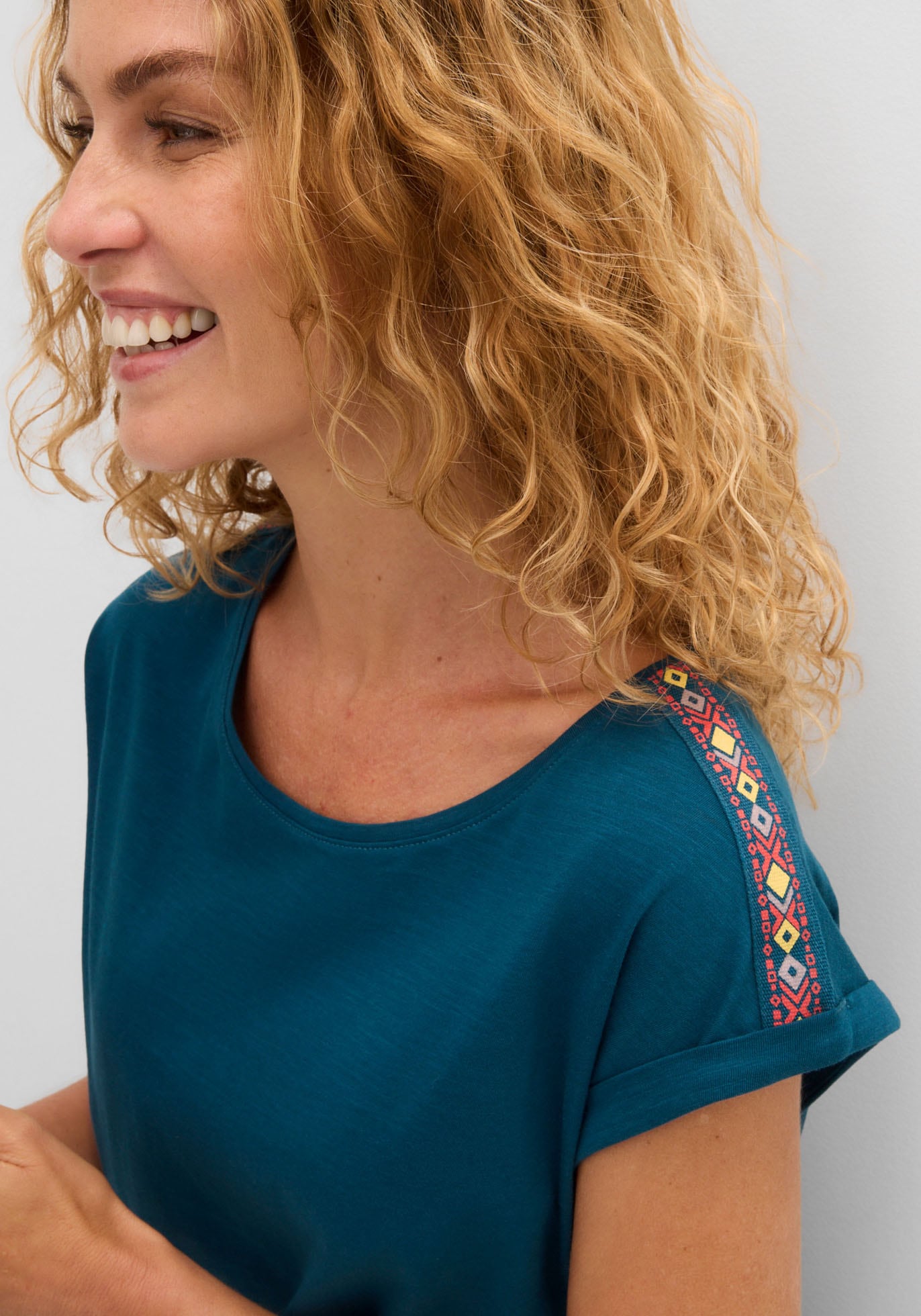 bonprix T-shirt coupe confortable, épaules tombantes, coton pur