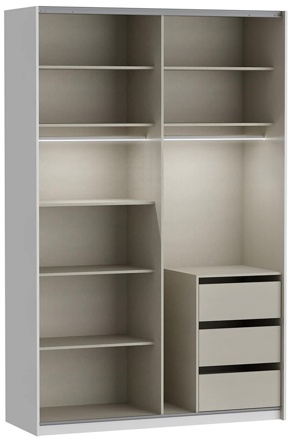 FORTE Tablette de rangement étagères 2,2 cm d’épaisseur, commandables en option, lot de 3