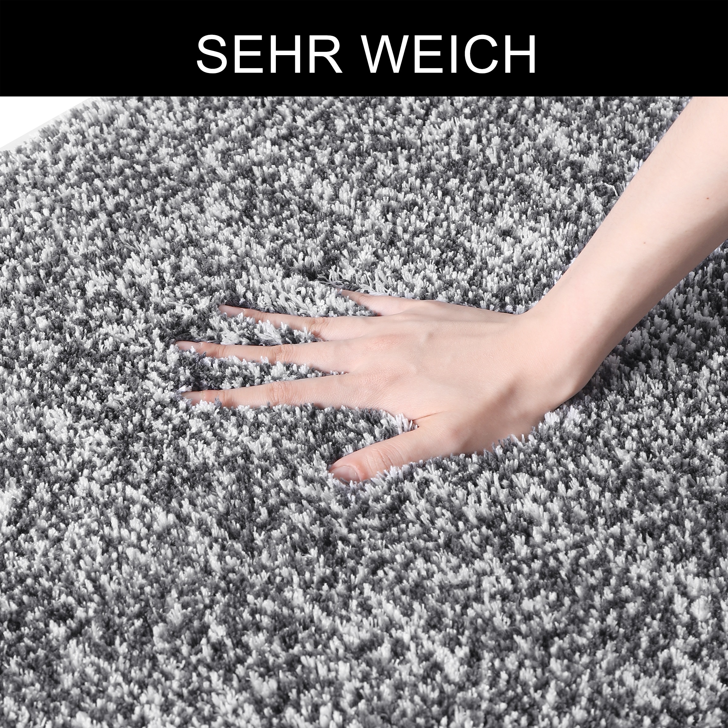 my home Tapis de bain »Vanessa meliert, Badvorleger, Badezimmer Teppich, Duschvorleger« Höhe 20 mm Badteppich, weiche Haptik, unifarben