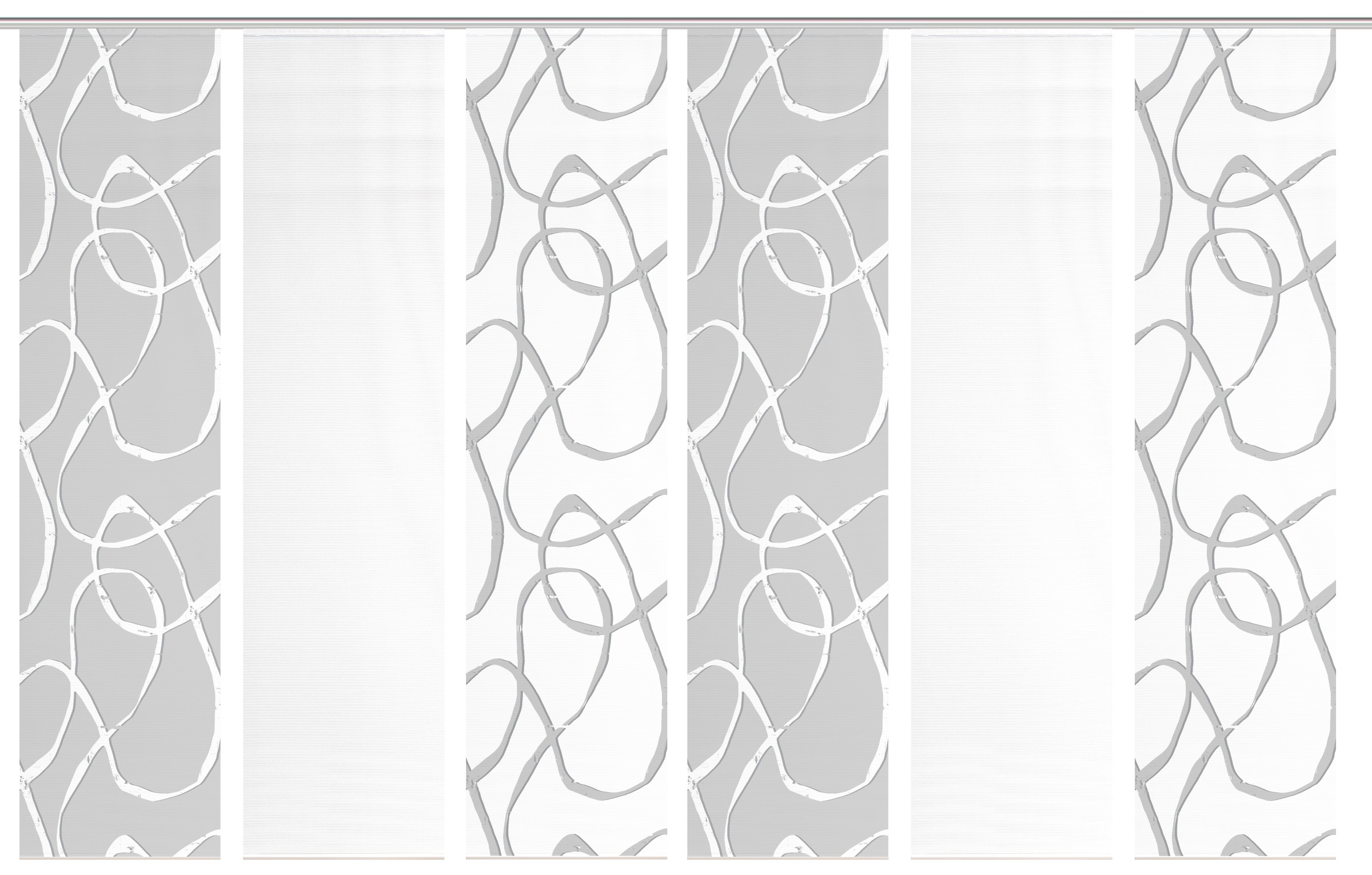 Vision S Rideau coulissant »OPHELIA KOMBI« Support de panneau 6 cuis tlg. rideau coulissant, aspect bambou, impression numérique, SET
