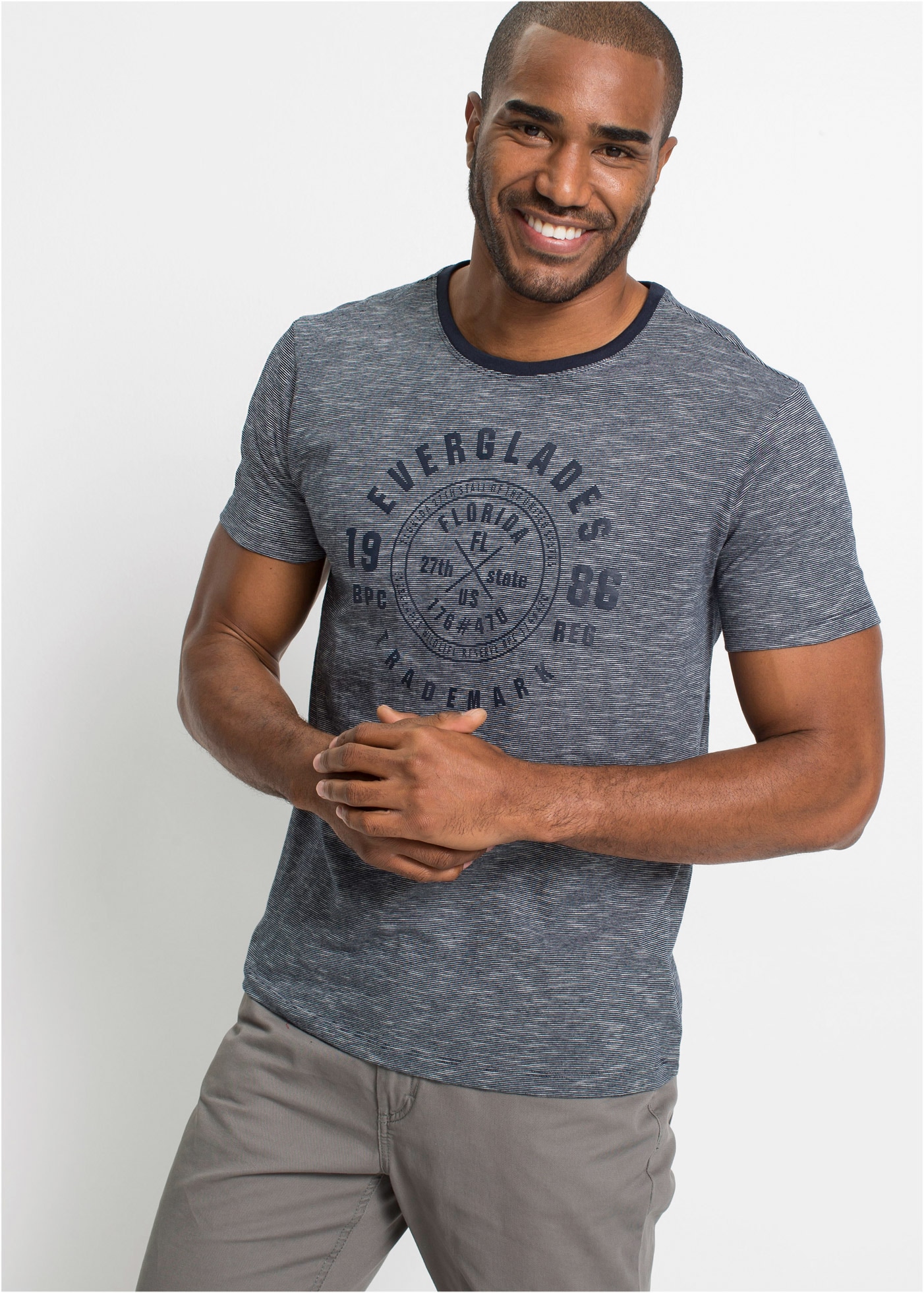 bonprix T-shirt Packung, 2 cuis Regular Fit, Kurzarm-Design, mit modischem Druck